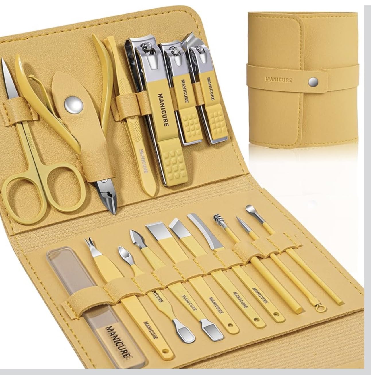 16 Piece Manicure Pedicure Set Stainless