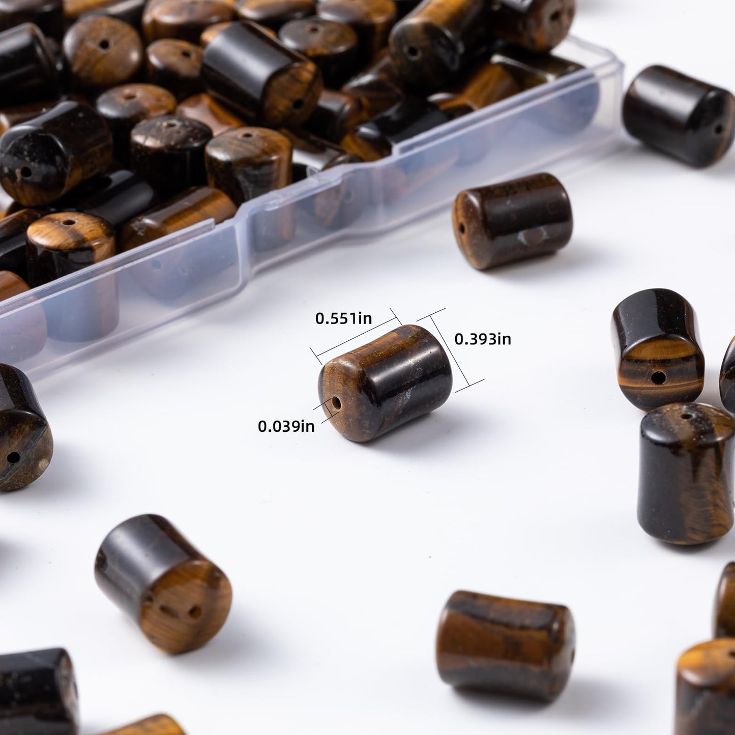 Natural Yellow Tiger Eye Cylinder Tube Beads 10x14mm 38cm/str Loose Semi Gemstone Stone Beads for Making Bracelets Necklace