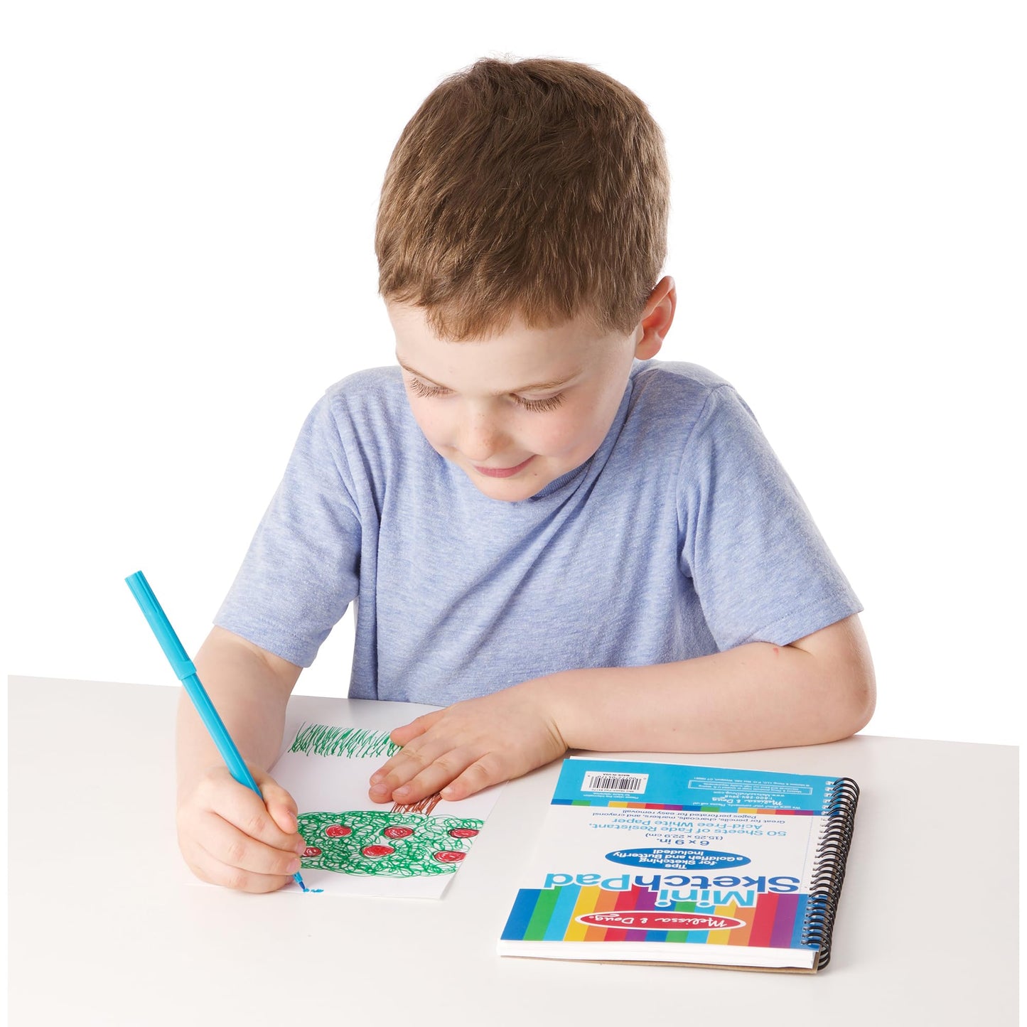 Melissa & Doug Mini-Sketch Spiral-Bound Pad (6 x 9 inches) - 4-Pack Sketch Book for Kids, Kids Drawing Paper, Drawing and Coloring Pads