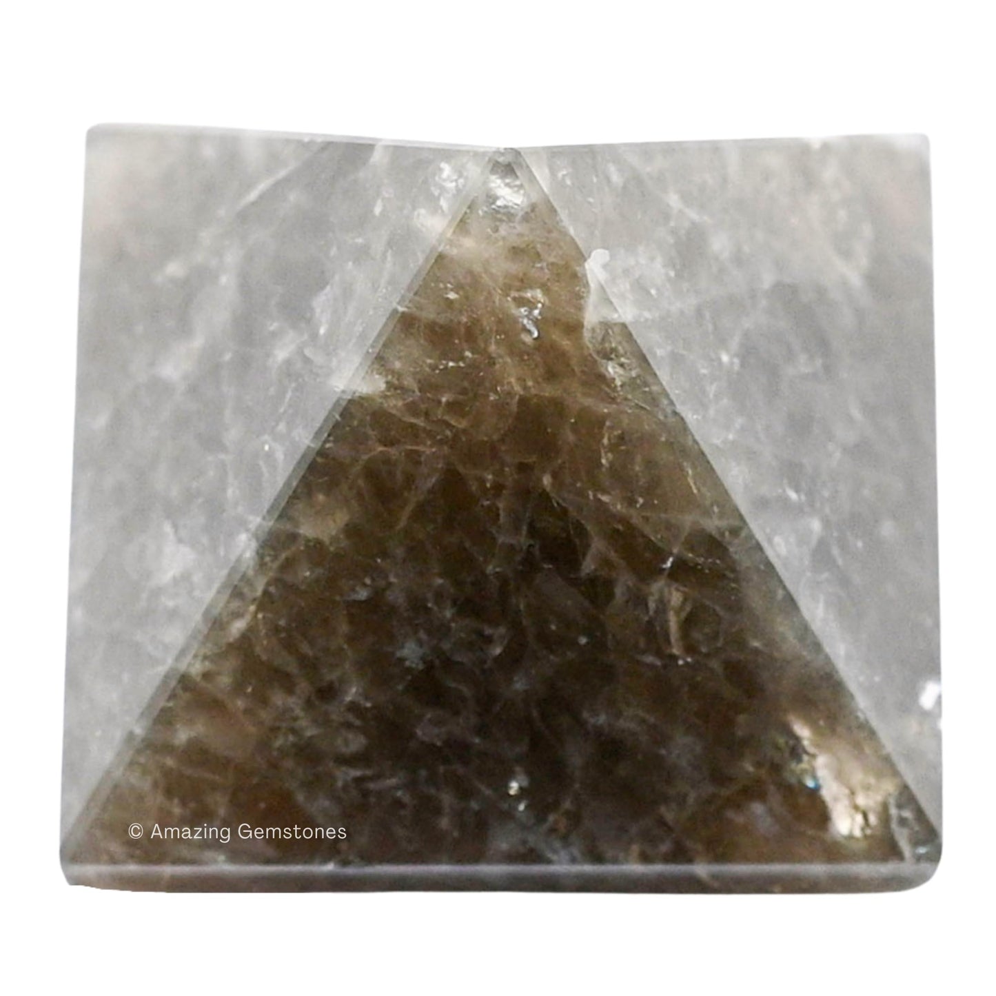 Amazing Gemstone Smoky Quartz Pyramid Crystal Healing Stones - 1.5" Great Pyramid Figurine of Natural Stone Pyramid for Meditation, Reiki, Chakra Balancing and Crystal Pyramids Grid