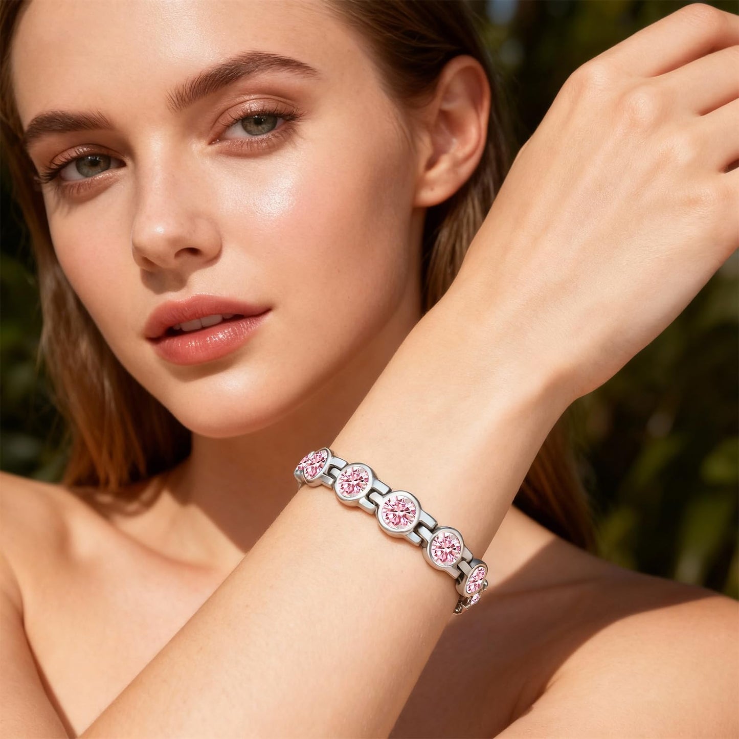 JEROOT Ultra Strength Magnetic Bracelet for Women | 3500-6000 Gauss Neodymium Magnets | Magnetic Therapy Jewelry with Adjustable Tool & Gift Packaging