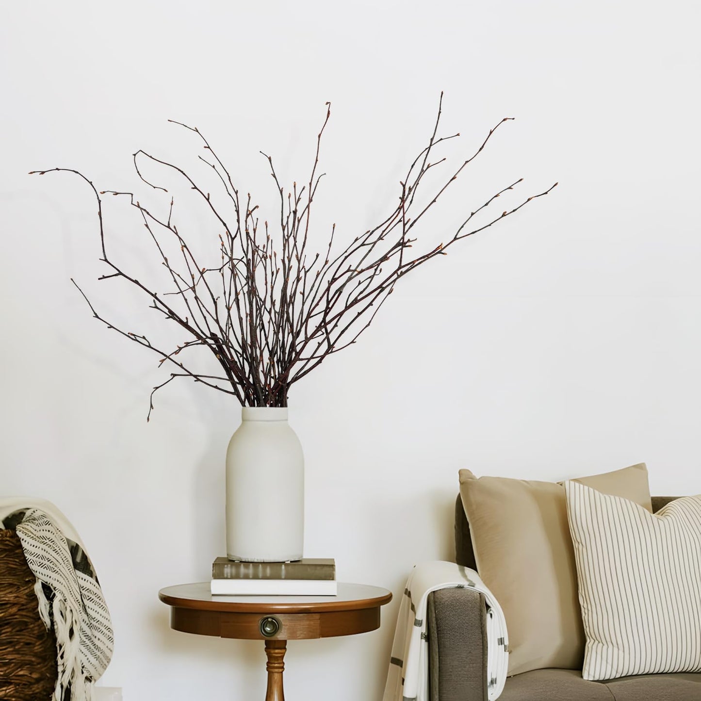Ruidazon 200 Pcs Real Dried Birch Branches, 17 Inch Natural Birch Twigs Tall Birch Tree Sticks for Decorative Vases, Crafts, DIY Floral Arrangements Wreath Wedding Centerpiece Home Decor