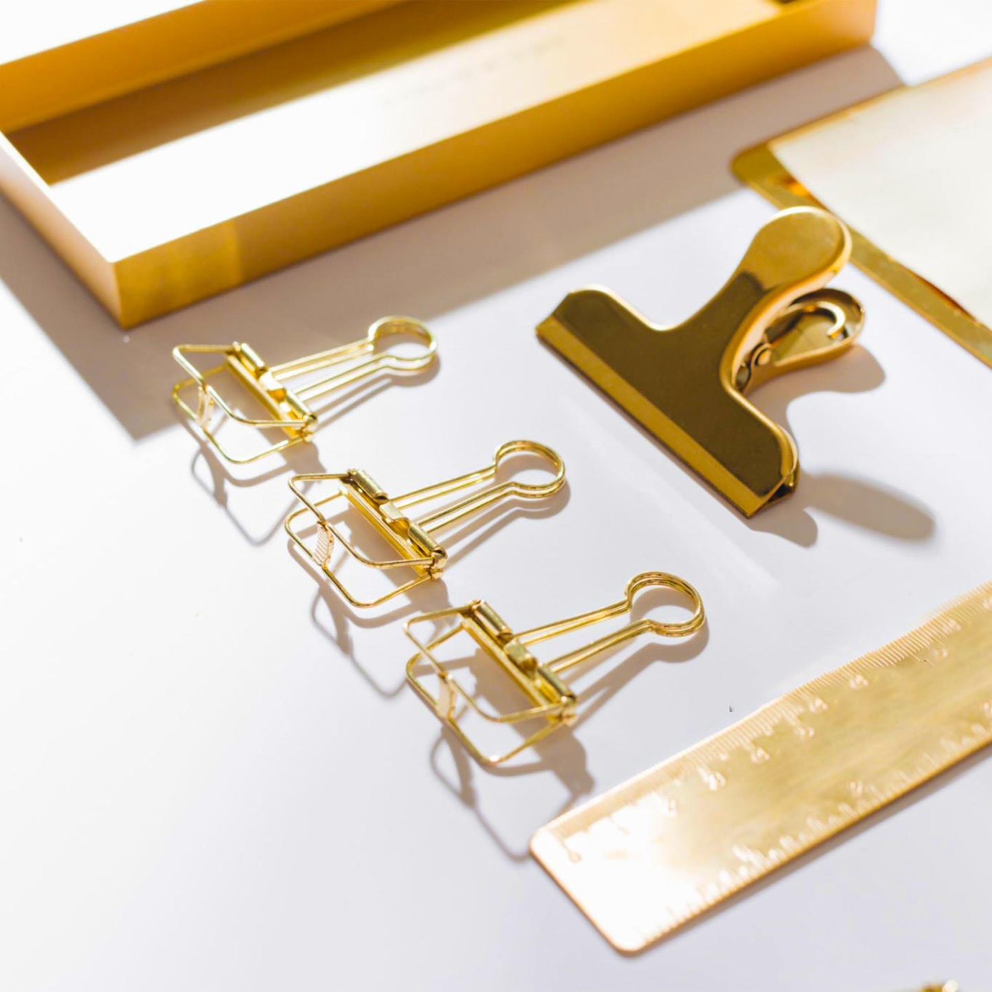 12 Pcs Gold Wire Binder Clips 2 inch Large Hollow Out Long Tail Binder Clips Clamps 51mm for Paperwork, Sewing Crafts, Teacher, Office School Supplies, Food Packages