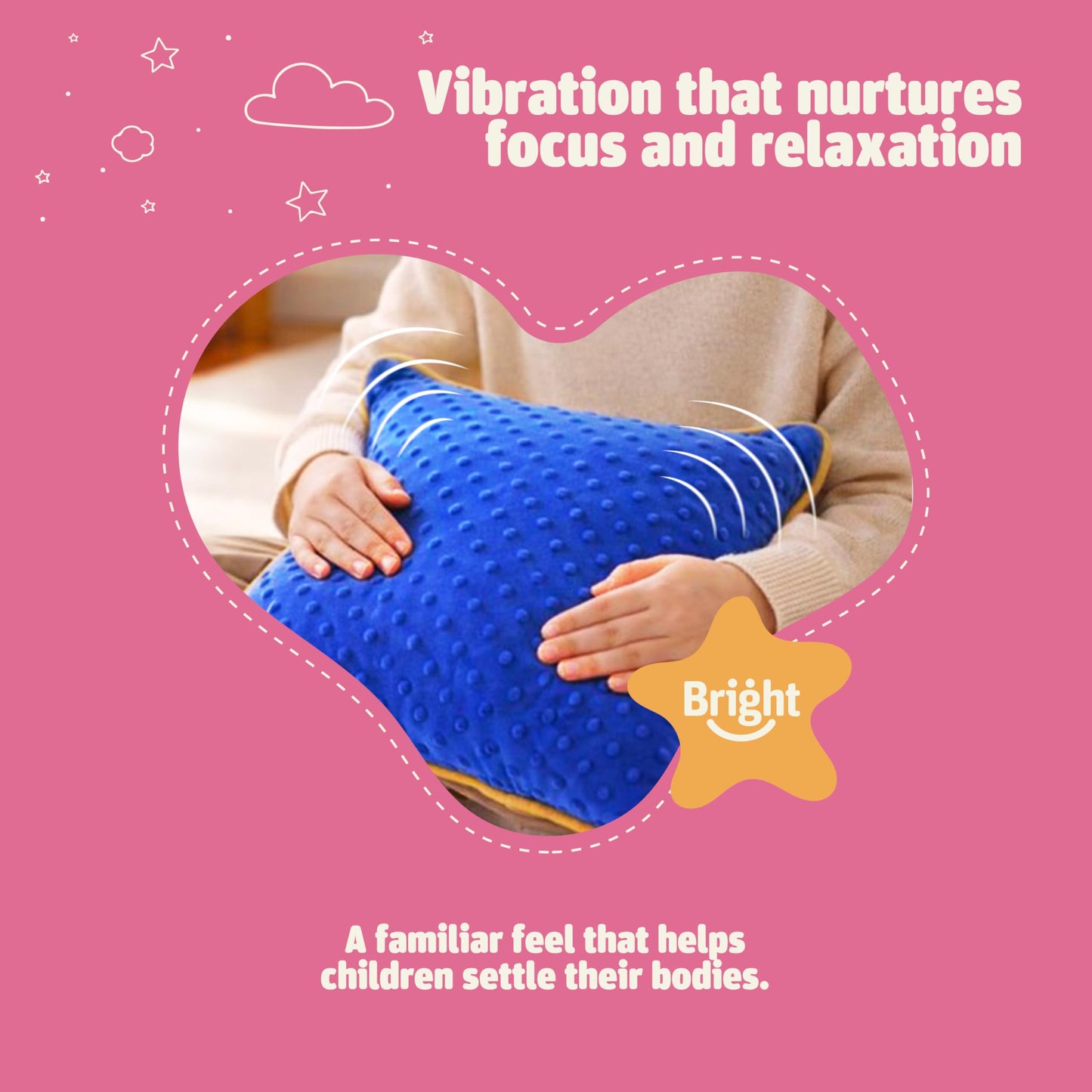 Bright Autism Sensory Pillow (Yellow & Blue)