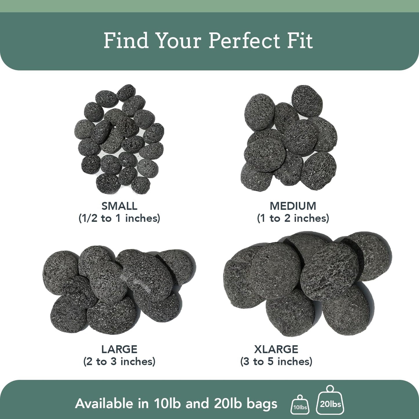 Black Lava Rocks for Fire Pit - 1/2 to 1 inch 10 lbs - Gas Fireplace Rocks - Black Lava Rock for Propane Fire Pit - Decorative Lava Stone Volcanic Rock for Outdoor & Indoor Gas Fireplace