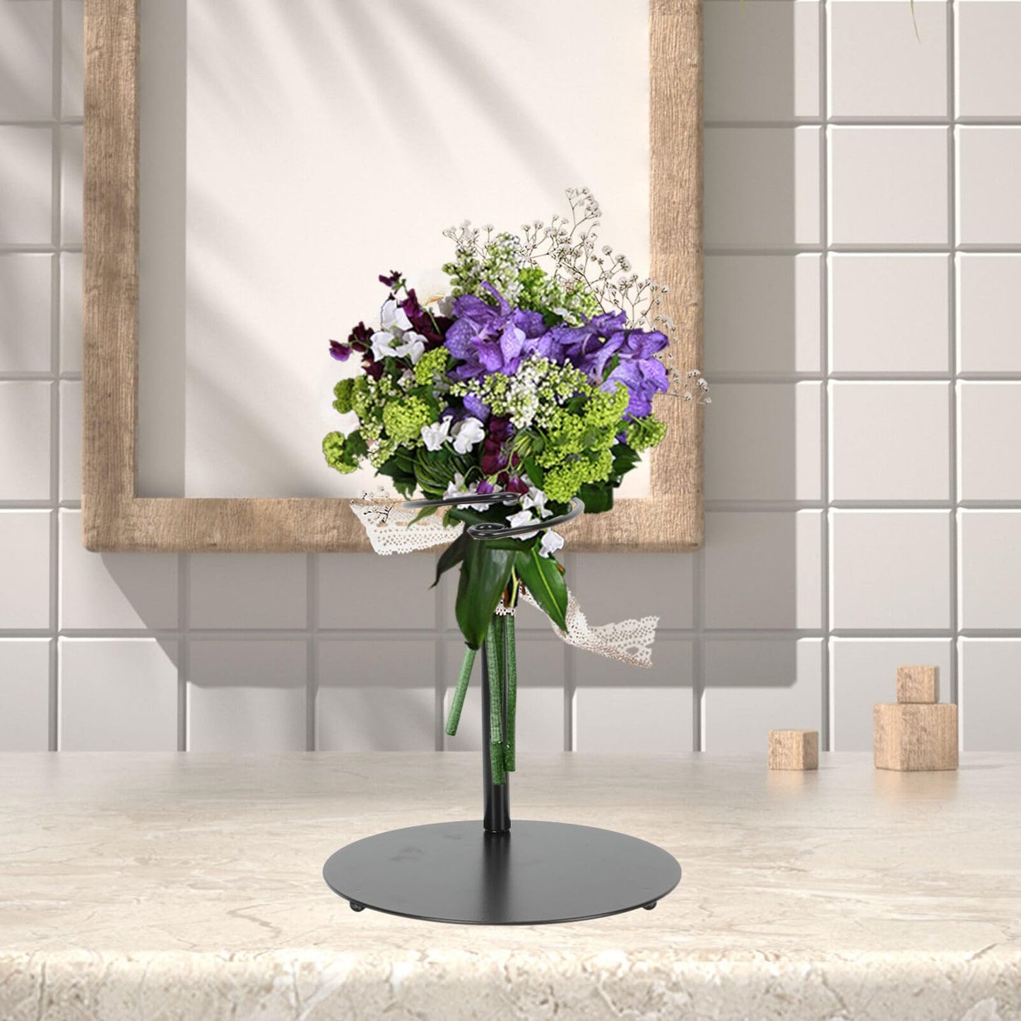 BESPORTBLE Bouquet Display Stand Bouquet Holder Action Figure Stand Rose Shelf Support Adjustable Desktop Fixator for Flower Store Wedding Floral Arrangement