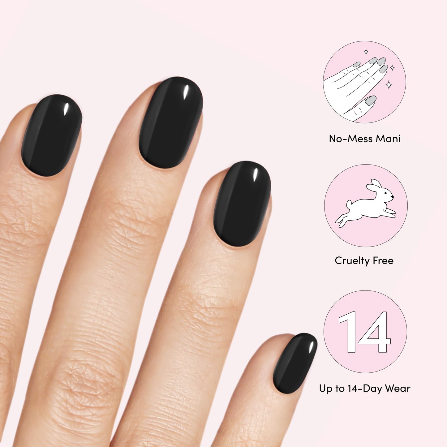 Dashing Diva Gloss Nail Strips Bundle - The Black & White Collection - Real Black & Daikon - UV Free, Chip Resistant, Long Lasting Gel Stickers - Contains 2 Sets