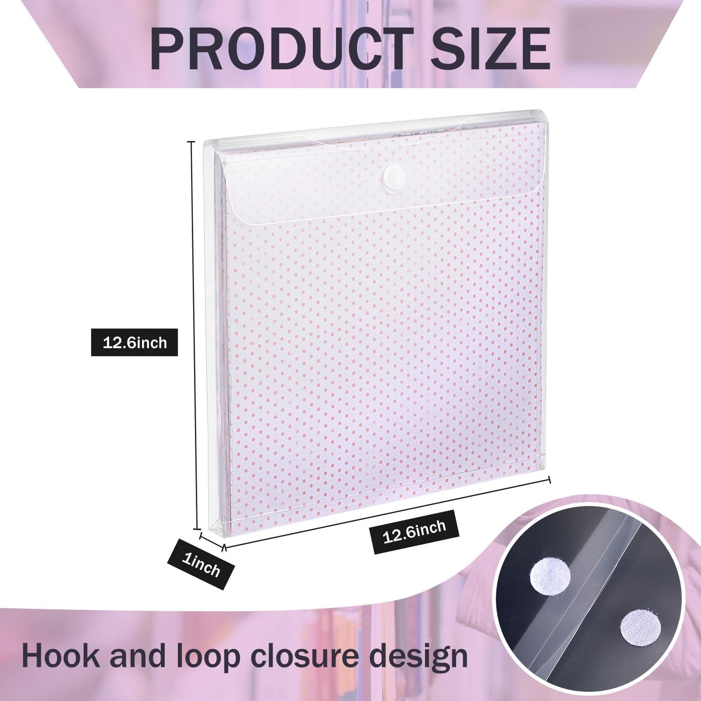 Henoyso 36 Pcs 12 x 12 Scrapbook Paper Storage Organizer Top Loading Plastic Craft Paper Holder Storage Organization for Holding Scrapbook Vinyl Files Photos, Clear
