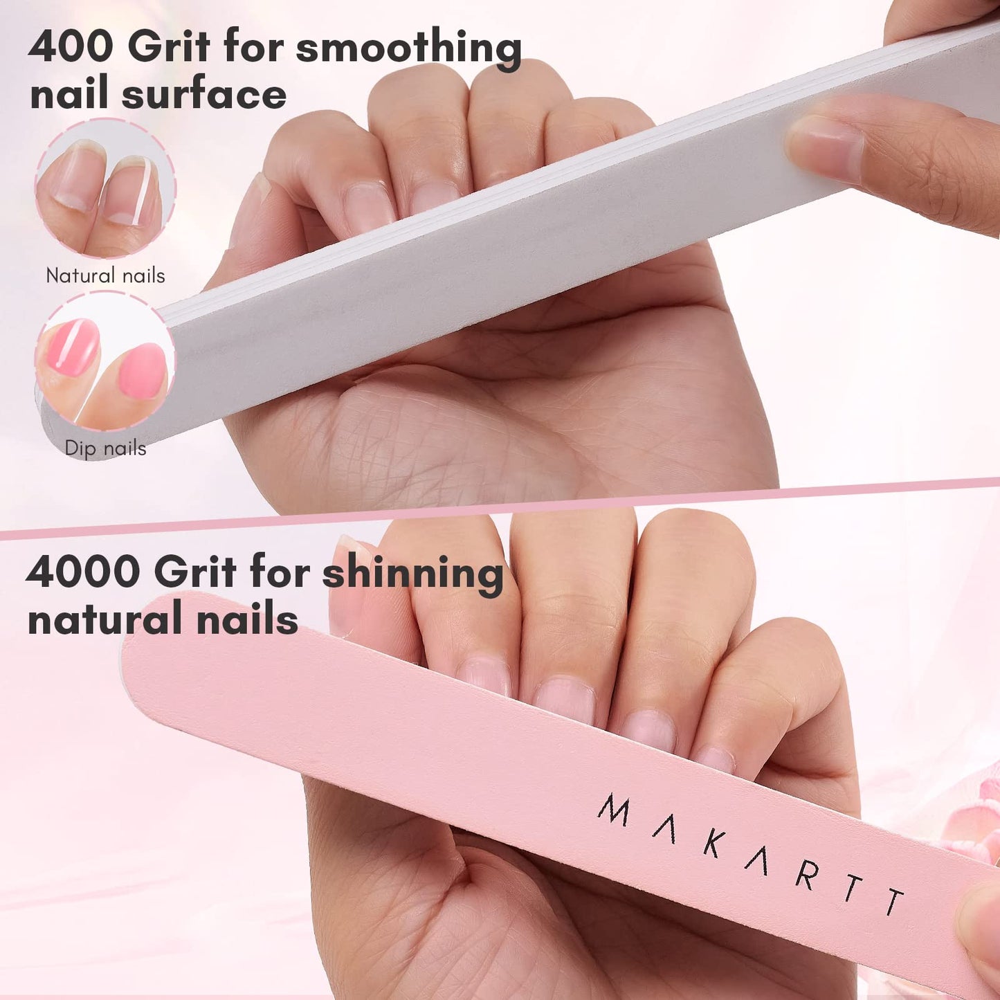 Makartt Cuticle Nail Drill Bit Safety Tungsten Carbide Cuticle Remover Drill Bit Bundle With Nail File and Buffer, Pink Basic Nail Prep Kit with Cuticle Trimmer, Beginner Manicure Kit