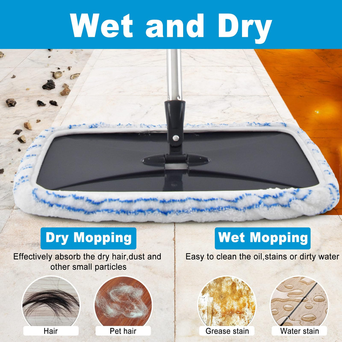 4 Pack Mop Heads Replacements for Ocedar Hardwood Floor 'N More Microfiber Mops
