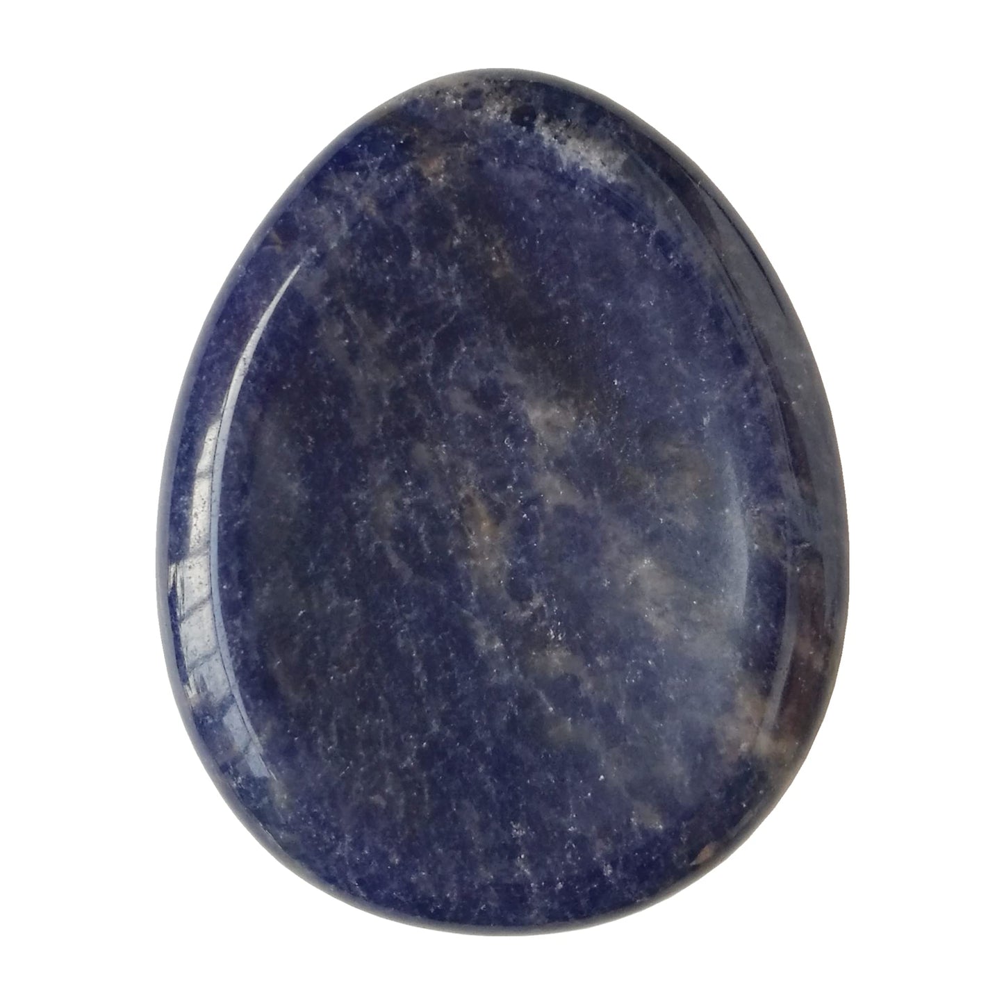 Bacatgem Natural Sodalite Water Drop Chakra Thumb Worry Stone,Stress Relax Healing Reiki Crystal Pocket Palm Stones