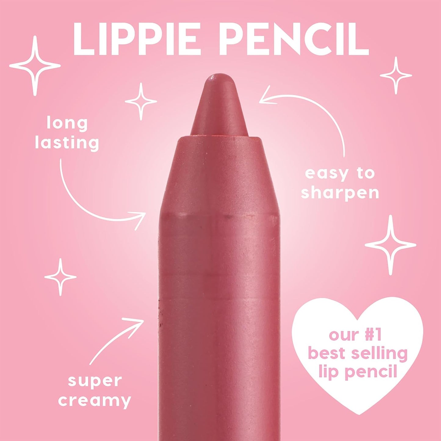 ColourPop Lippie Lip Pencil - High-Pigment, Long-Lasting & Sharpenable Lip Liner with High-Impact Color - Vegan, Cream Formula with Precise Application - Oh Sis (0.35 oz)