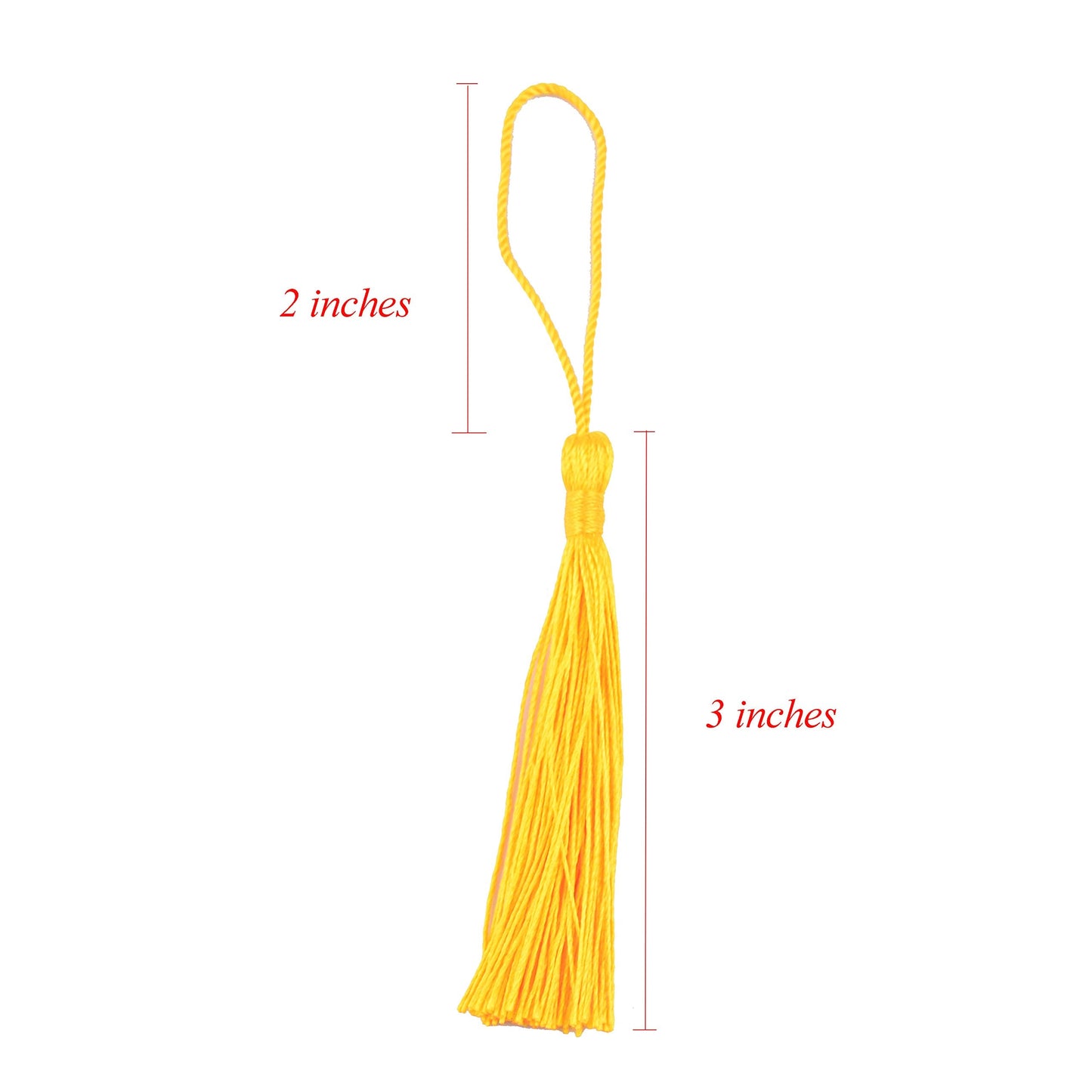 Makhry 100 Pieces Bookmark Tassels 13cm/5 Inch Colorful Silky Tassels with Loop Handmade Tassels for Crafts Jewelry Making DIY Art Projects School Supply 10 Colors（(Mixed 2 Dark)