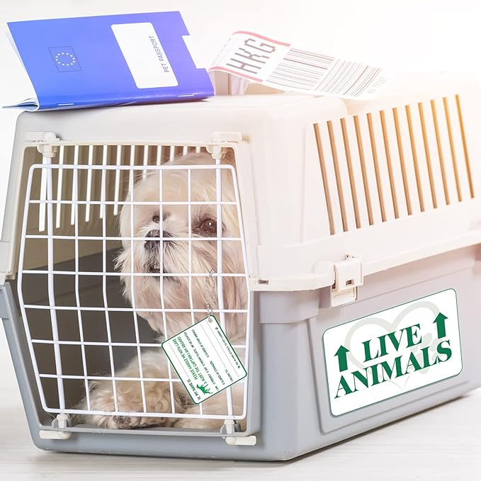 Eaasty 23 Pcs Live Animal Stickers Pet Travel Kit for Airline Cargo Crates