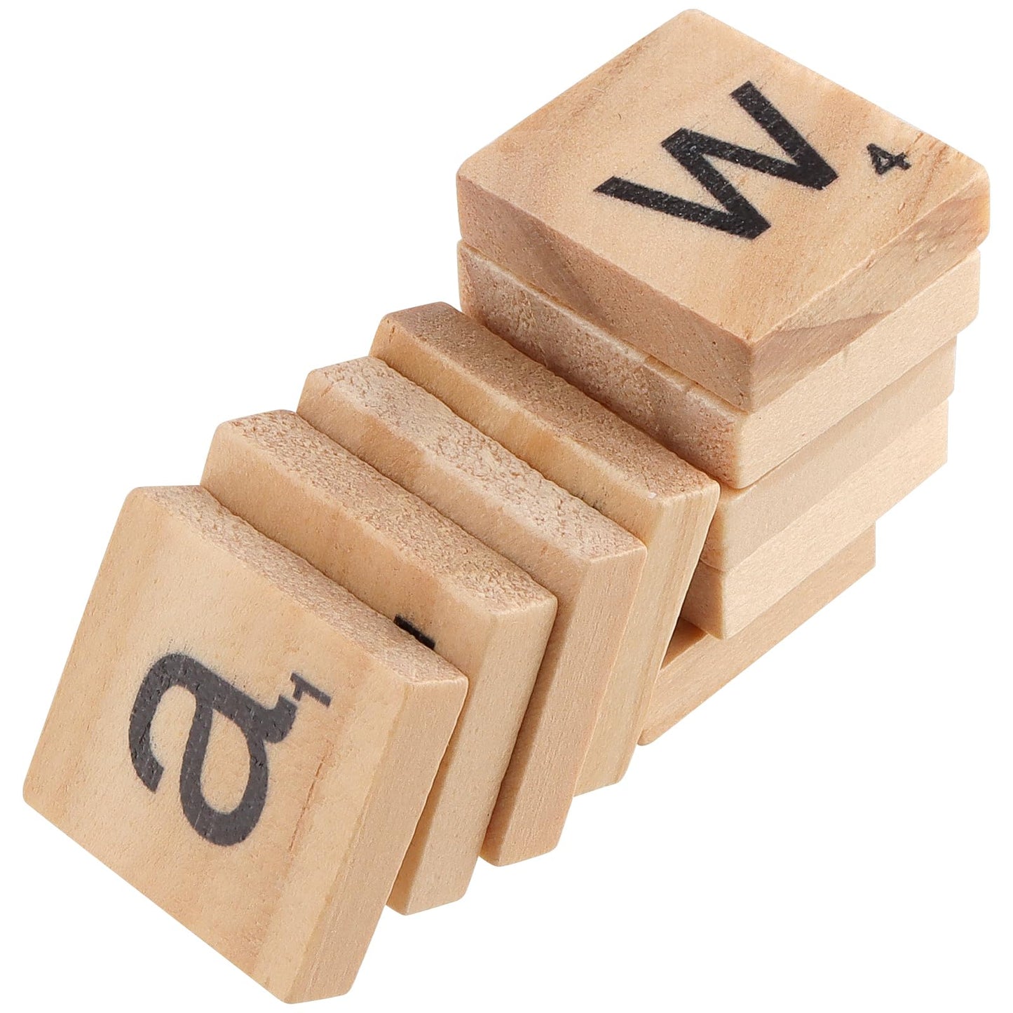 ZEONHAK 1200 PCS Wooden Letters Tiles, Small Letter Tile for Crafts, Wooden Alphabet Letter Tiles for DIY Decoration, Craft Projects, Spelling Alphabet, 0.8 x 0.7 x 1/5 Inch