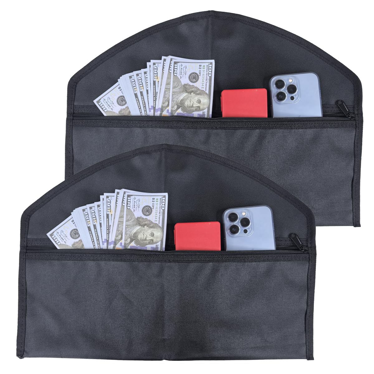 BEISUOSI Hanger Diversion Safe by Stash-it, Hidden Pocket Safe, Fits Under Hanging Clothes with Pocket to Hide Valuables for Home or Travel (2, BLACK)
