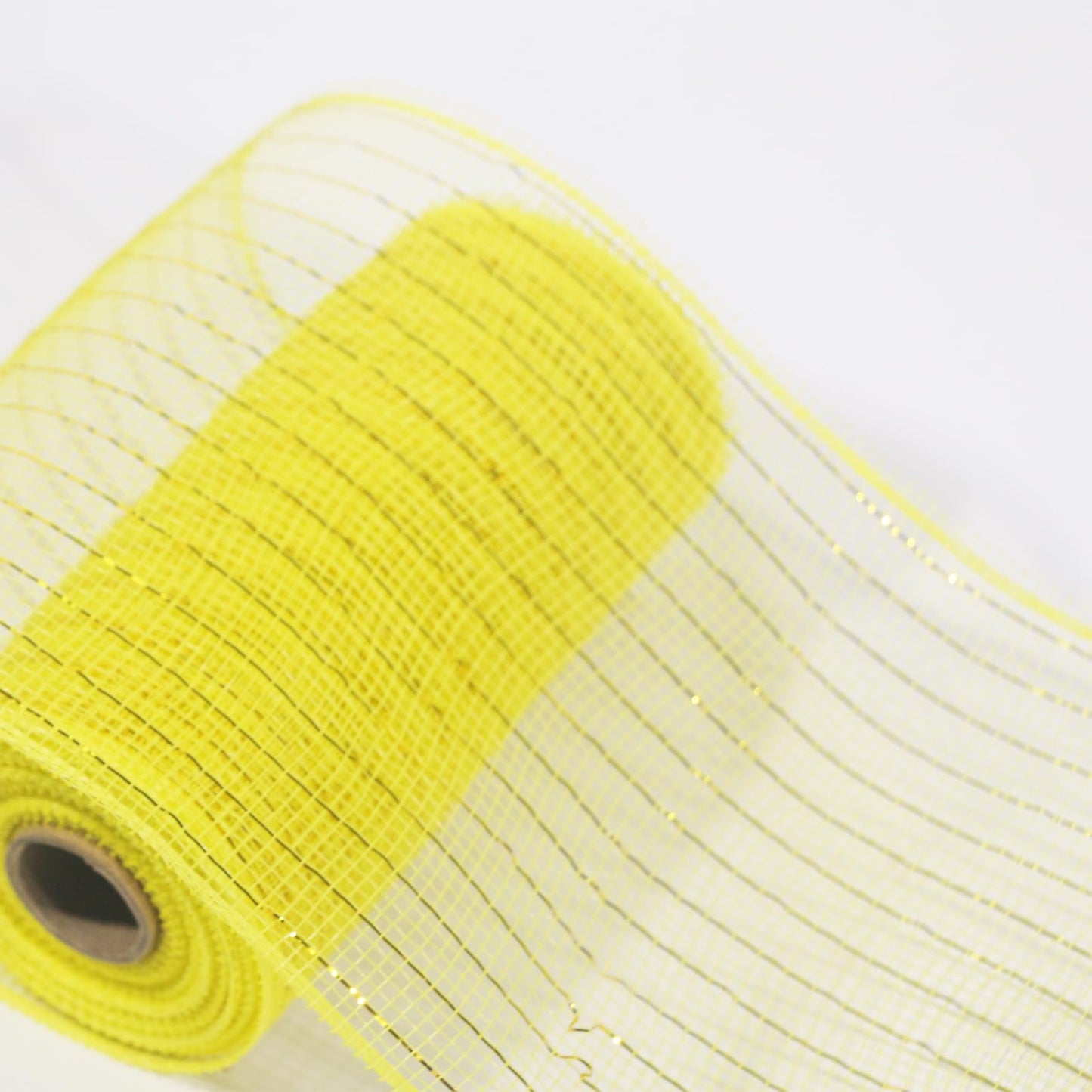 JStnana 3 Rolls Yellow Deco Mesh Ribbon, 6 Inch x 30FT Per Roll Metallic Foil Burlap Deco Mesh Fabric for Spring Easter Christmas Tree Wreath Swags Bow Making DIY Craft