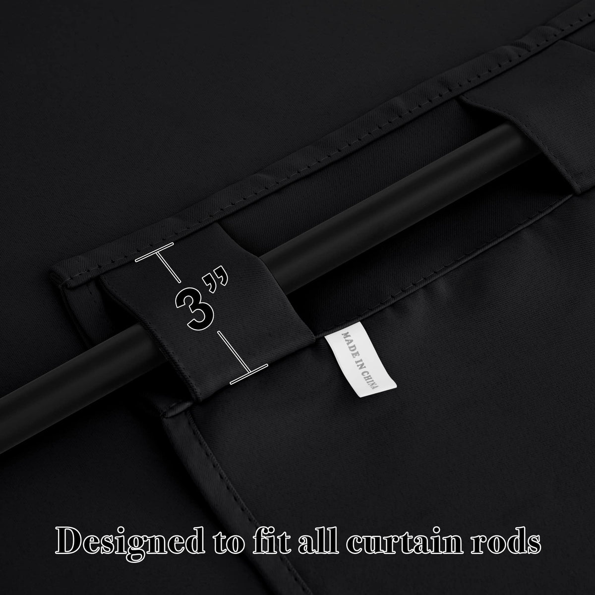 Blackout Curtains for Living Room Bedroom Nursery Office Laundry (2 Count)