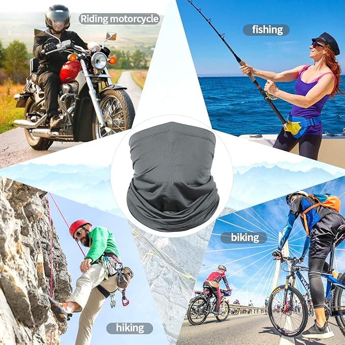 Achiou Neck Gaiter Face Cover Scarf, UV Protection Mask for Men and Women,Soft Windproof, Hiking Cycling Running