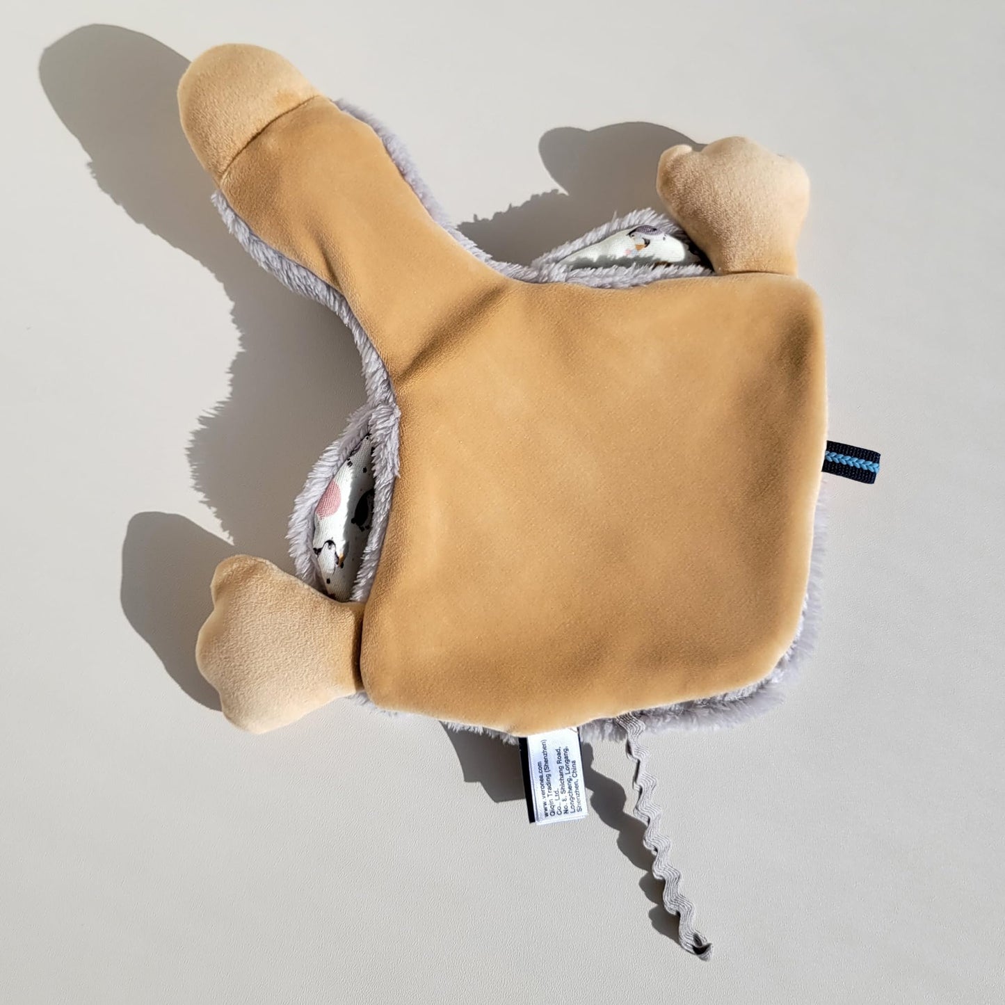 Veronea Helga The Goose, Pacifier Holder, Security Blanket Lovey, Infant Stuffed Toy, 9.8 Inches (Pack of 1) (Sky Grey)