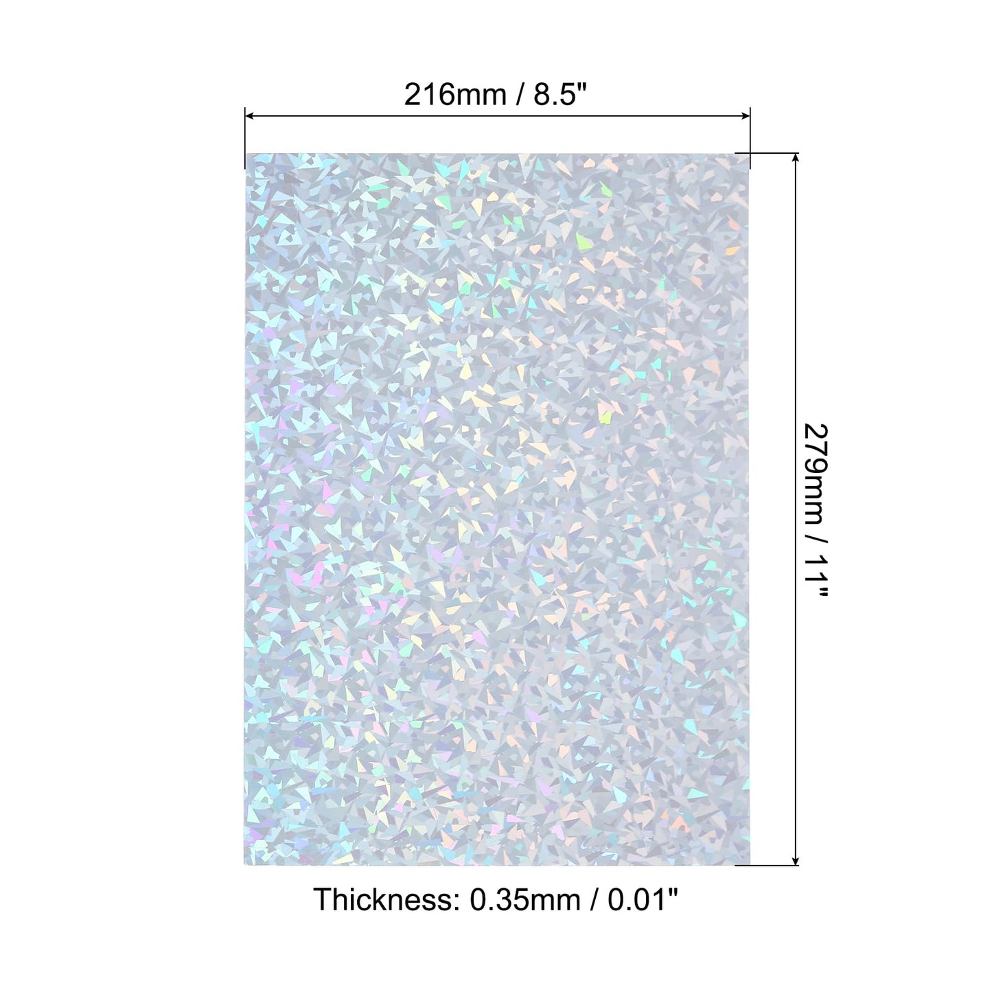 PATIKIL 11"x8.5" Holographic Cardstock, 20 Pack Metallic Iridescent Mirror Paper Foil Board Reflective Sheets for Scrapbook Poster DIY Craft, Style 2