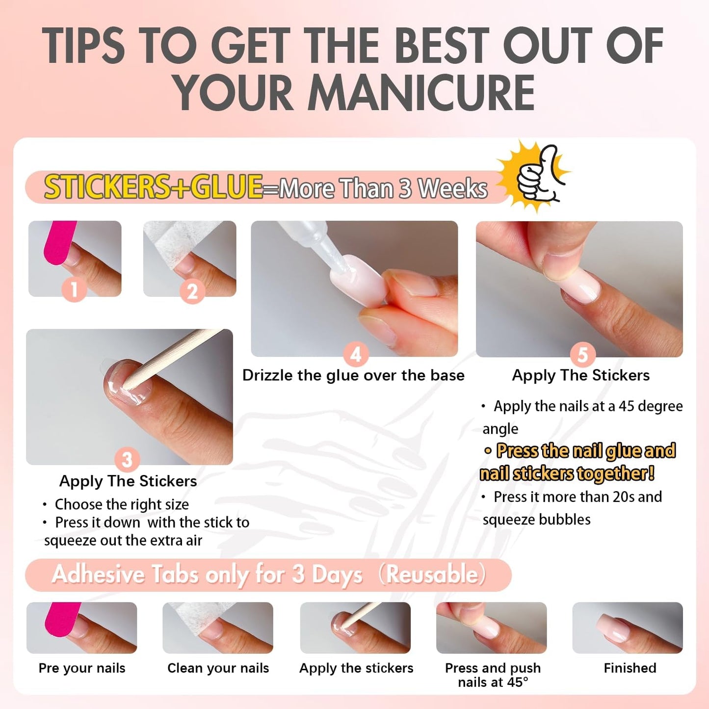 Glitter Pink Press on Nails Medium Stiletto Almond,KQueenest Pure Color Acrylic Nails Kit Reusable Fake Nails Feature Protective UV Coating for Women Nail Art Manicure in 24PCS