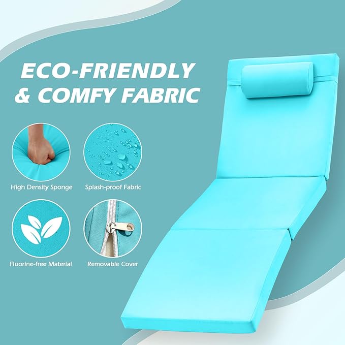 Chaise Lounge Chairs Outdoor Set of 4, Comfy Outside Wicker Patio Pool Lounge Chair w/ 5 Adjustable Back Angle, Cup Holder, Thicken Cushion