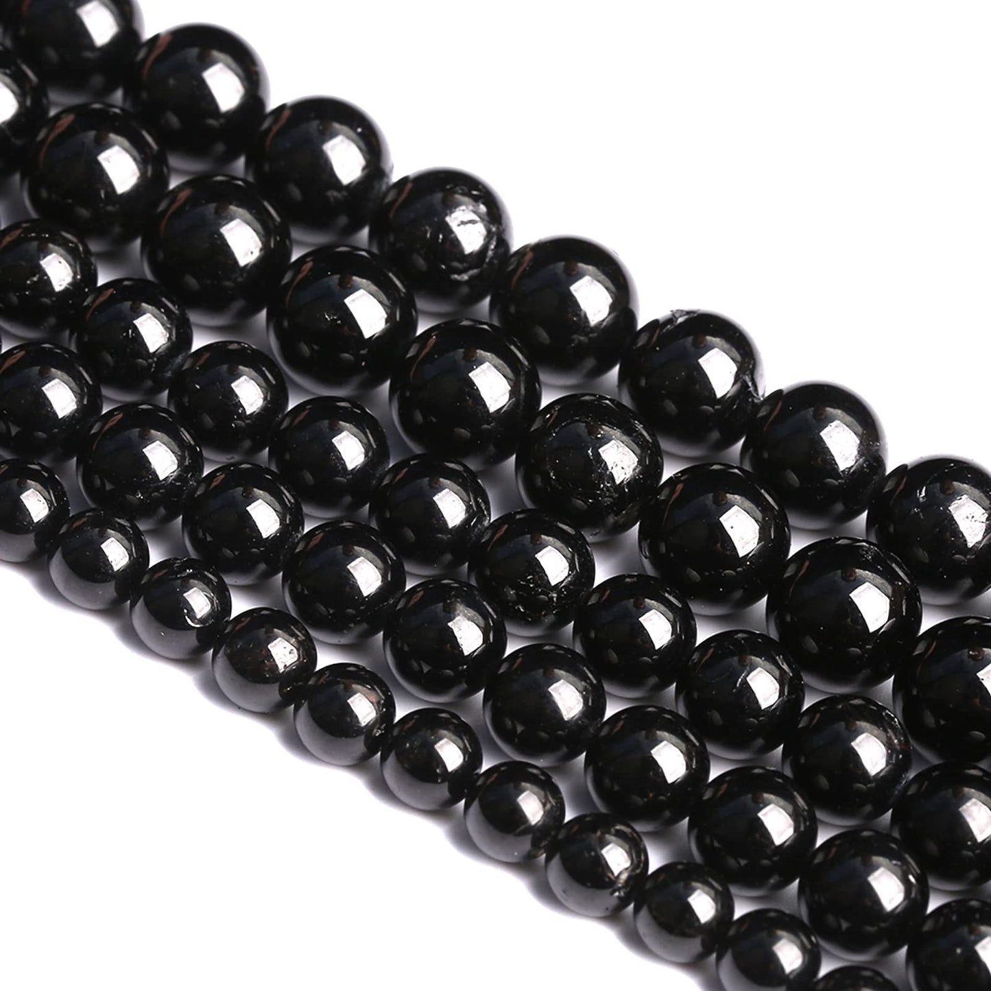 6MM 60PCS Natural Black Tourmaline Gemstone A Grade Beads for Jewelry Making DIY Bracelet Crystal 1 Strand