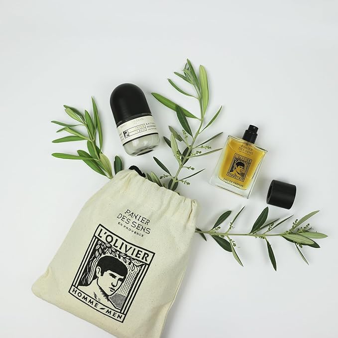 Panier des Sens Gift set for men L'Olivier - Perfume for Men + Natural Deodorant - Made in France up to 100% natural Ingredients