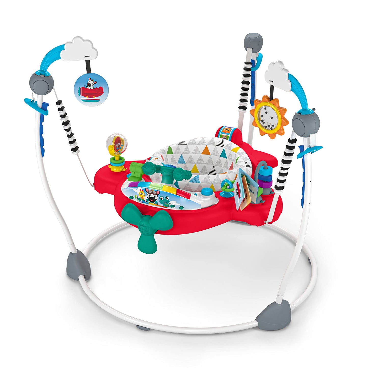 Baby Einstein Ocean Explorers Airplane Adventure 2-in-1 Interactive Baby Jumper Activity Center with Lights Ages 6 Months +, Max Weight 25 lbs., Unisex