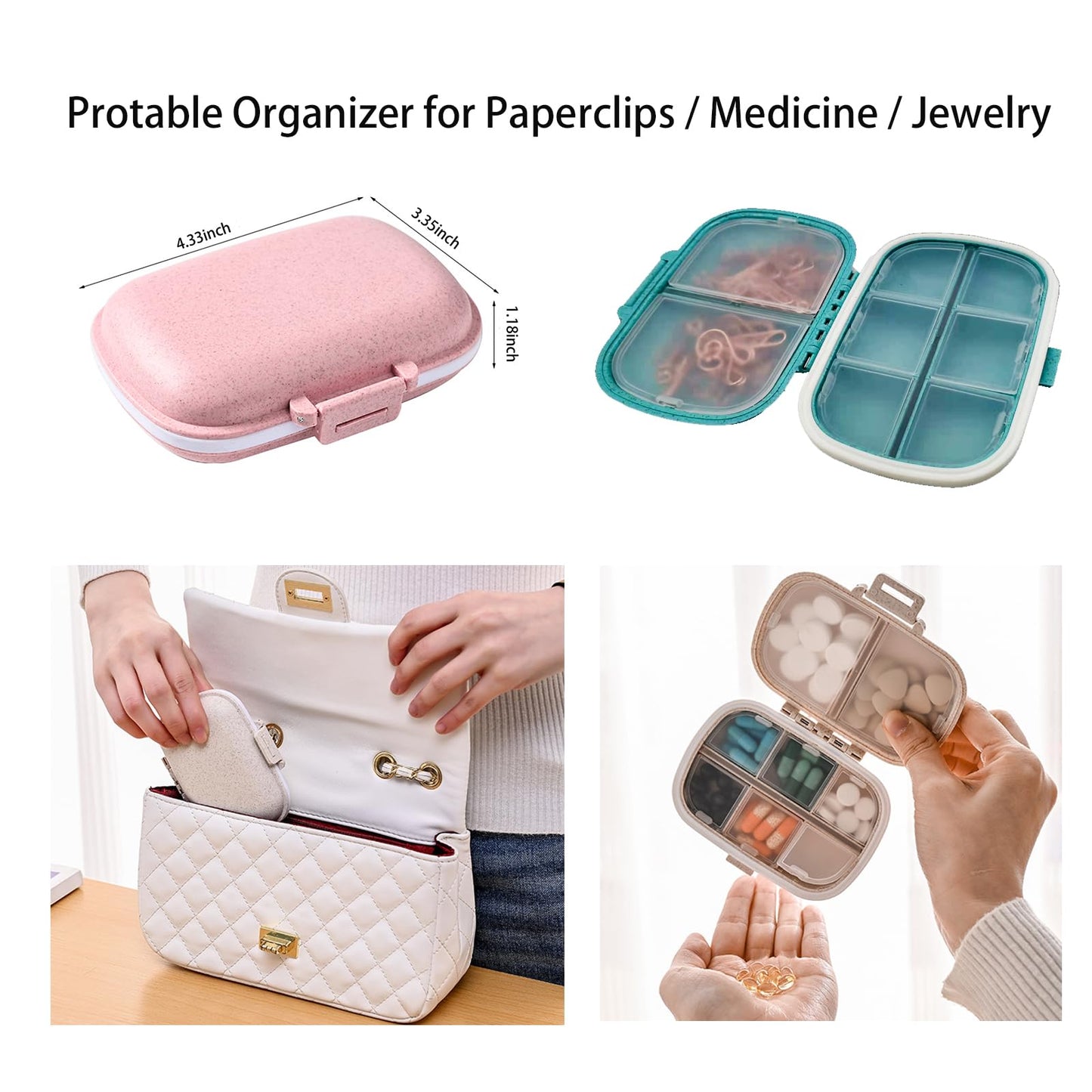 30Pcs Adorable Rose Gold Fancy Paper Clips Set, Cute Shaped Metal Clips with Travelers Accessories for Planner & Journal Supplies, Creative Decorative Bookmarks for Office School Home Organization