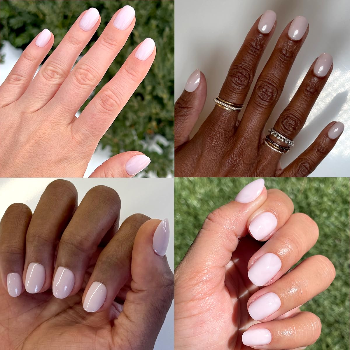 Olive & June Instant Mani Press-On Nails (Glue) | 42 Fake Nails, 21 Sizes | Non-Toxic, Long-Lasting Recycled Materials Realistic Look | Spring Flowers & Patterns | Extra Short, Round |Strawberry Scone
