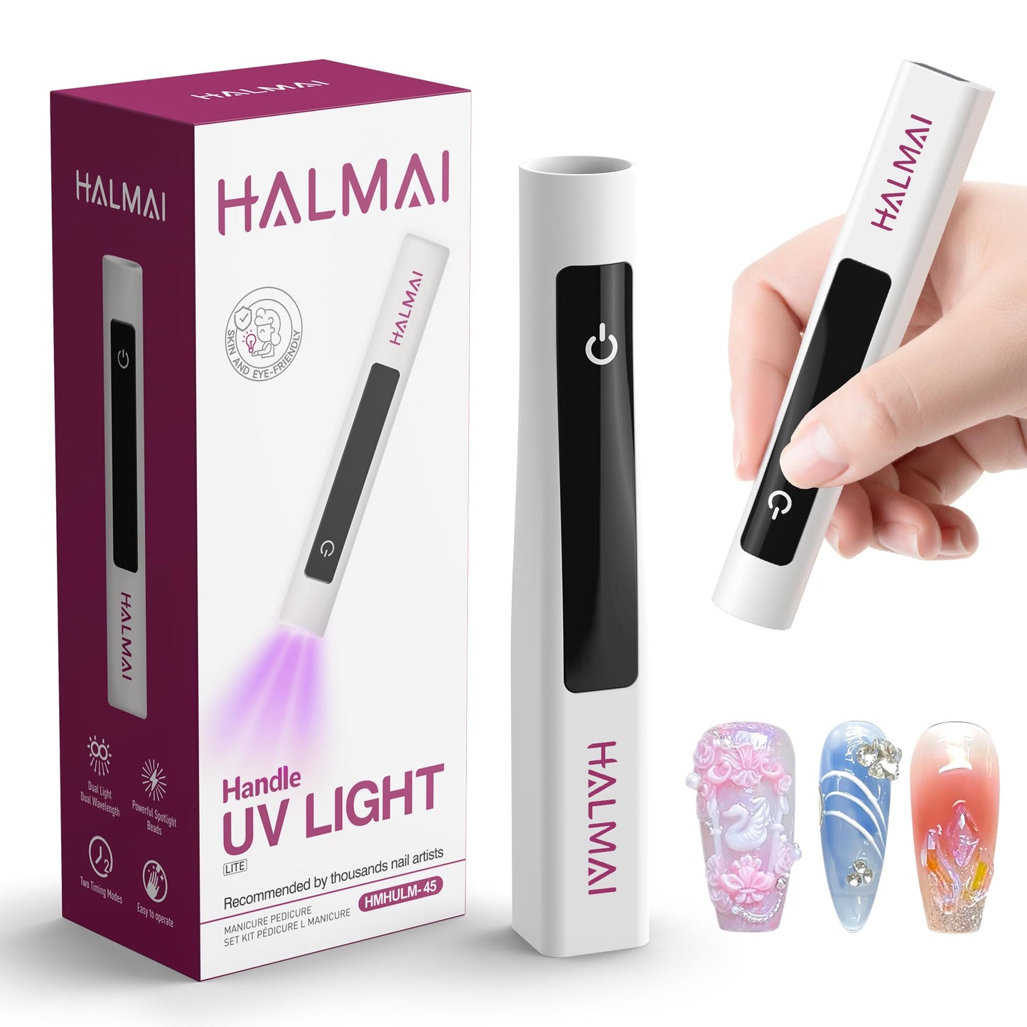 Electric Nail Drill Professional,Handheld UV Nail Lamp for Gel Polish,Home Nail Salon Tool Set
