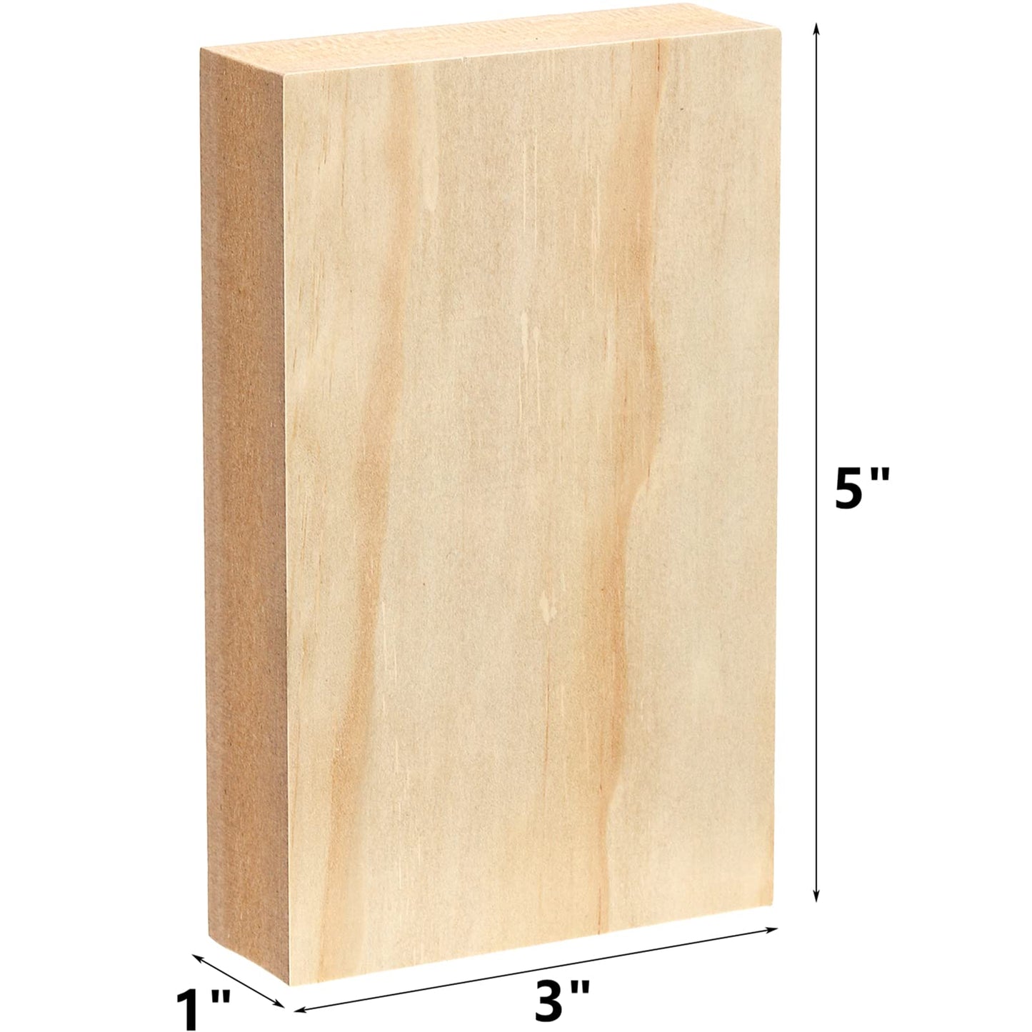 DEAYOU 16 Pack Unfinished Wood Blocks for Crafts, Blank MDF Board, Wooden Rectangle Blocks, 1 Inch Thick Smooth Paintable Wood Pieces for DIY Projects, Painting, Engraving, Chip Carving, 5" x 3"