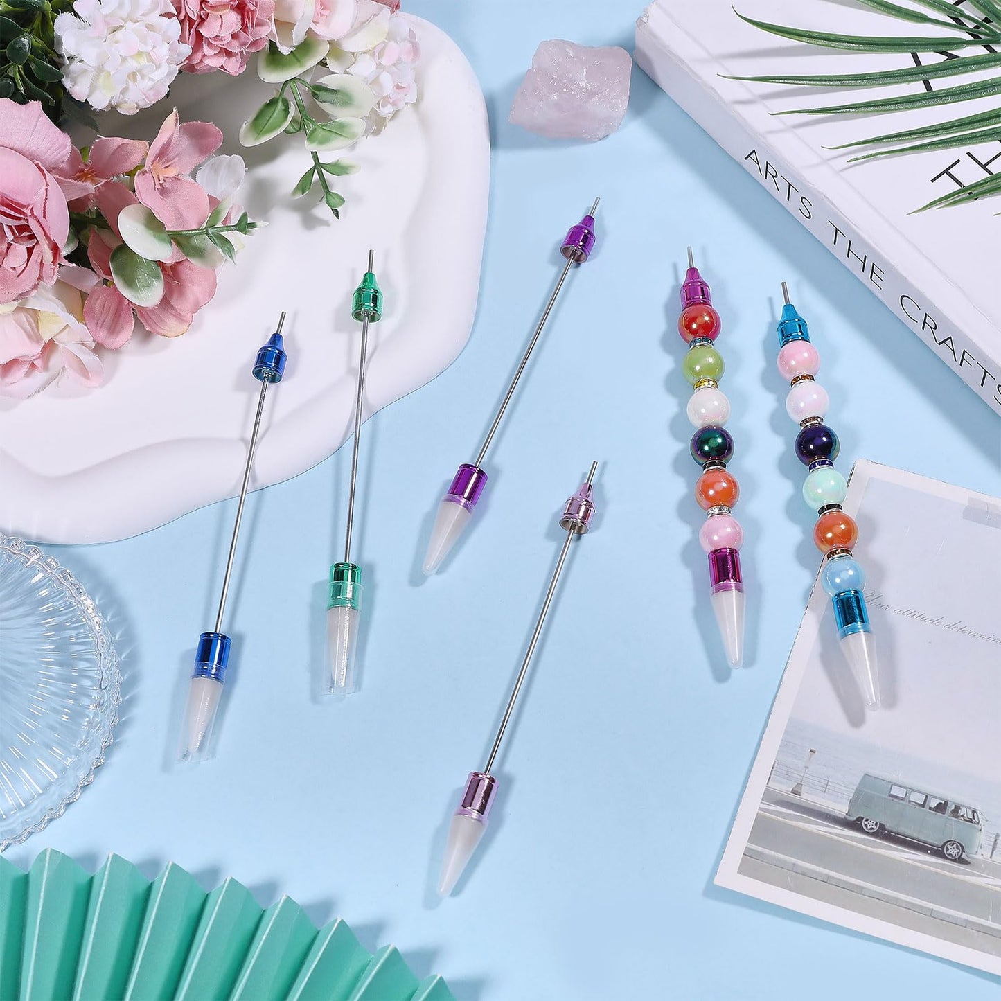 beinkmake 6Pcs Rhinestone Picker Wax Pen, DIY Double Ended Rhinestones Applicator Rhinestone Picker Dotting Pen Rhinestones Applicator Nail Art Tools for Pick Up and Place Gems Crystals