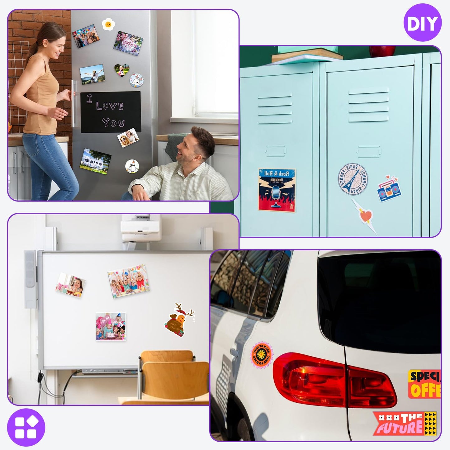DIYMAG Printable Magnetic Sheets, 32Pcs 8.5 x 11 Inch Flexible Magnet Sheets Matte Non Adhesive Magnetic Paper for Inkjet Printer Photo DIY Crafts