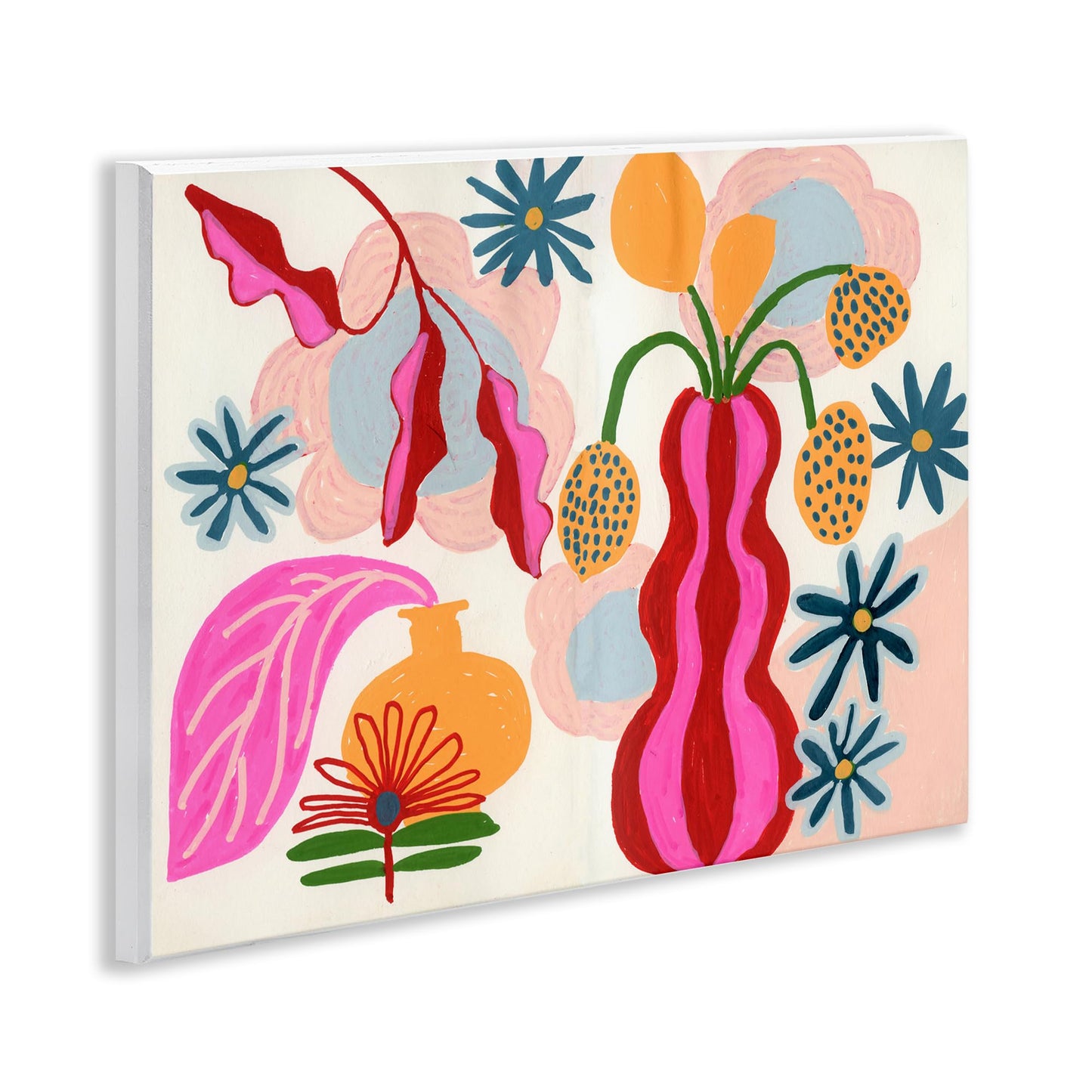 Stupell Industries Eclectic Mod Flower Vases Wall Plaque Art, design by Suzanne Allard, 14 x 11