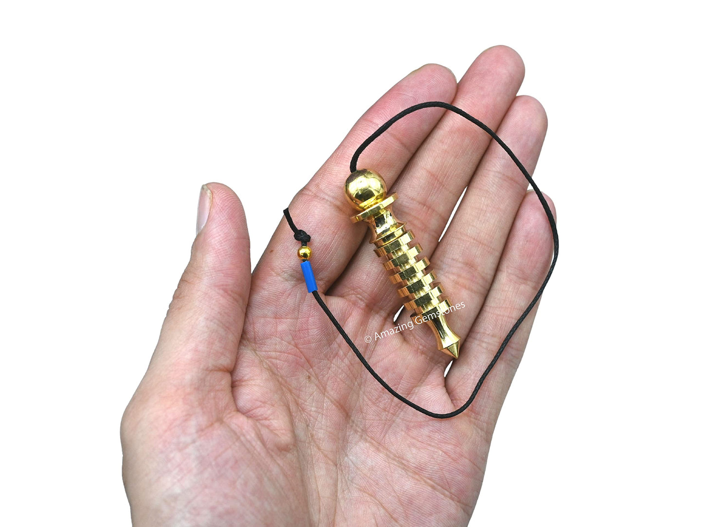 Amazing Gemstone Healing Metal Pendulums for Divination, Gold 6 ISIS Ring Plate Steel Copper Pendulum High Energy Pendulo de Bronce Pendulos de Mesa MP82