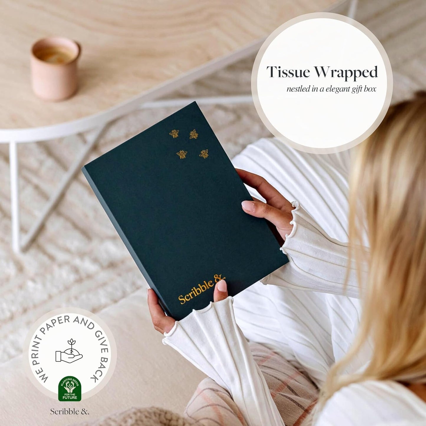 Award Winning Scribble & Dot® Wedding Planner Book and Organizer for the Bride | Tissue Wrapped in a Gift Box | Cushioned Cover | Engagement Gift | This Elegantly Designed Planner Allows you to Plan Every Detail (Suede)