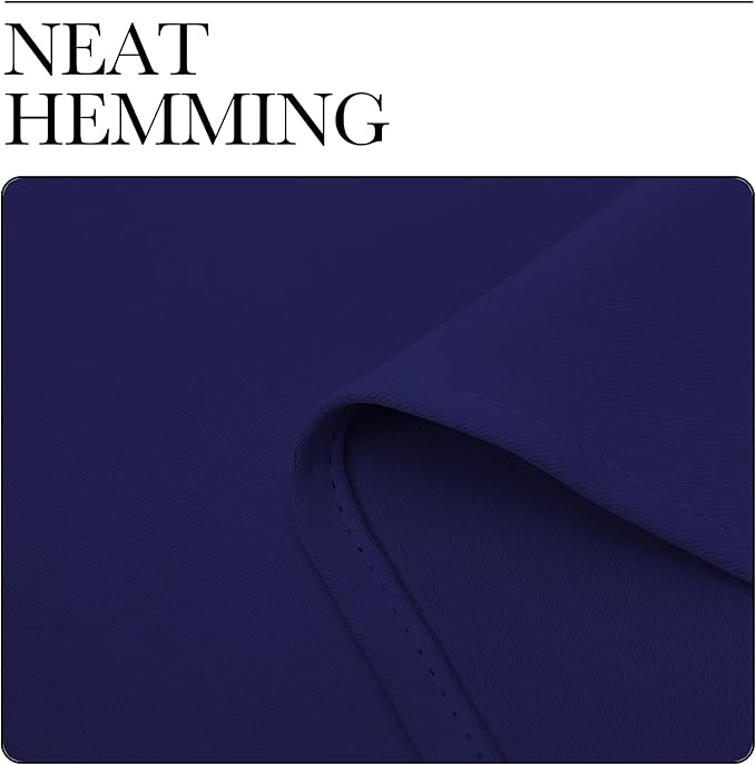NICETOWN Navy Blue Blackout Curtains 90 inches Length for Living Room, 2 Panels, 55" Wide, Thermal Insulated Long Drapes for Large Window