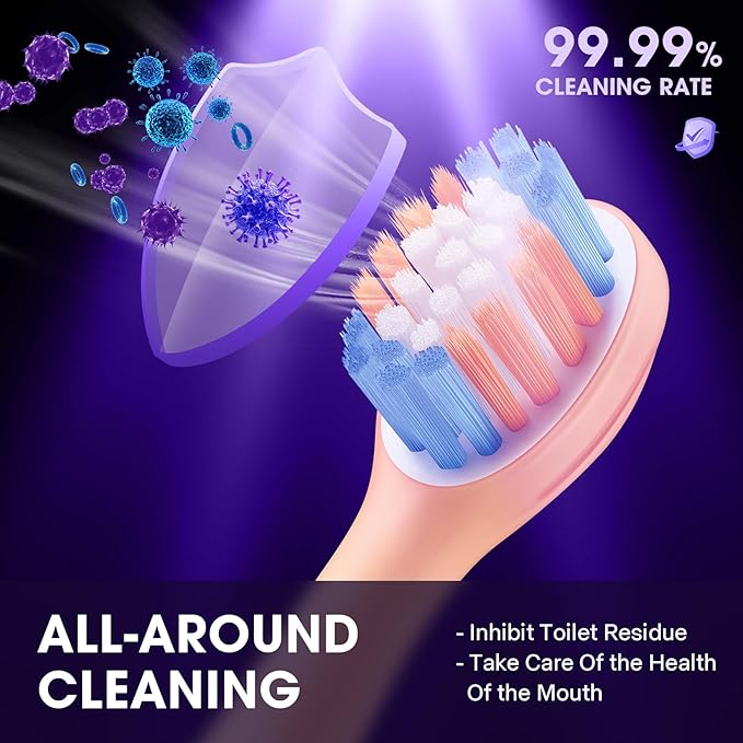 3 in 1 Toothbrush Cleaner Holders,Rechargeable Wall Mounted Toothbrush Holder Toothpaste Dispenser Automatic 2 Cups Tooth Brush Holder for Bathroom, No Drilling, 4 Slots (Grey)