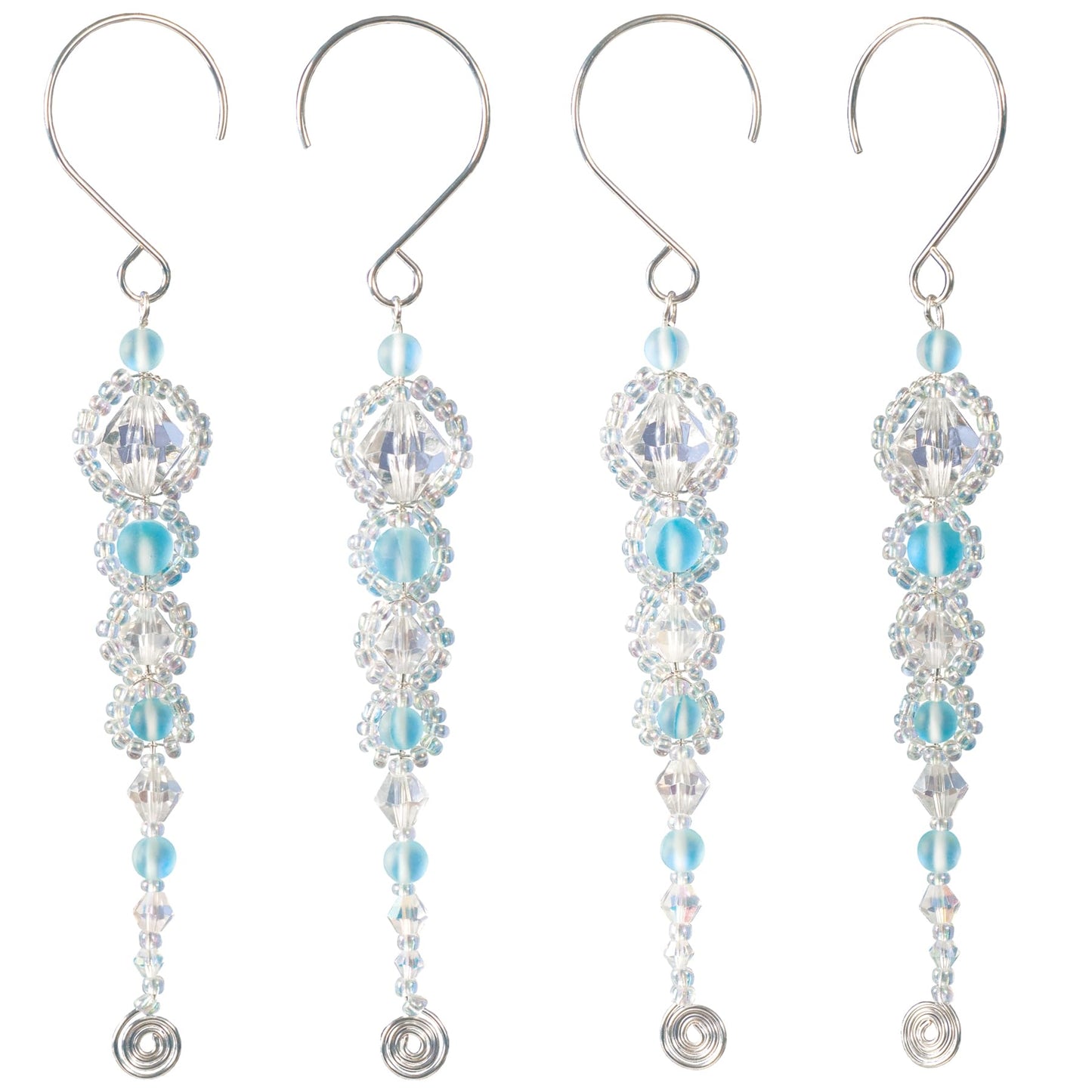 Solid Oak Beaded Ornament KIT, Shimmer Icicles Makes 4 (NCO27)