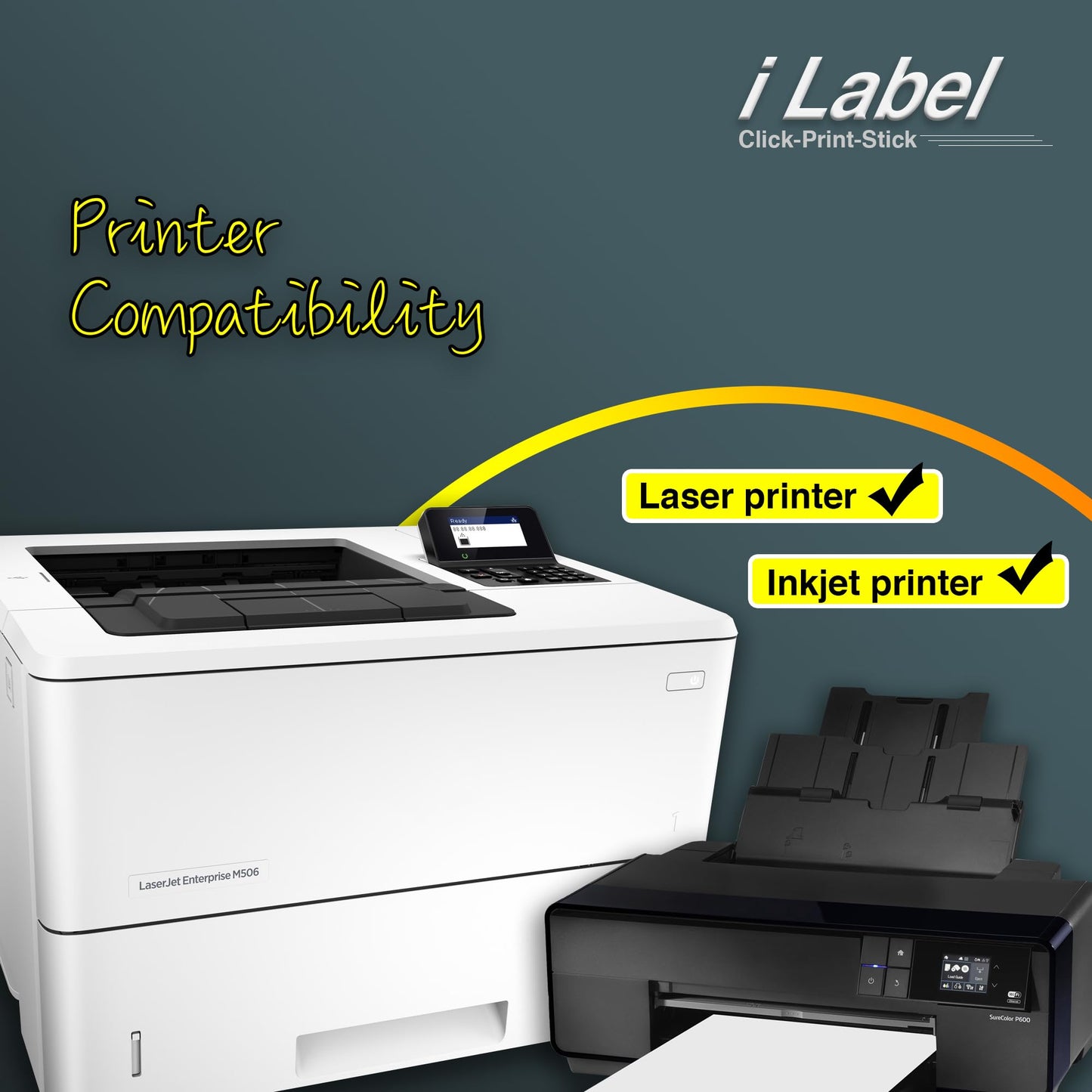 8.5" x 11" Full Sheet Label Sticker Paper for Laser & Inkjet Printers [100 Sheets,100 Labels]