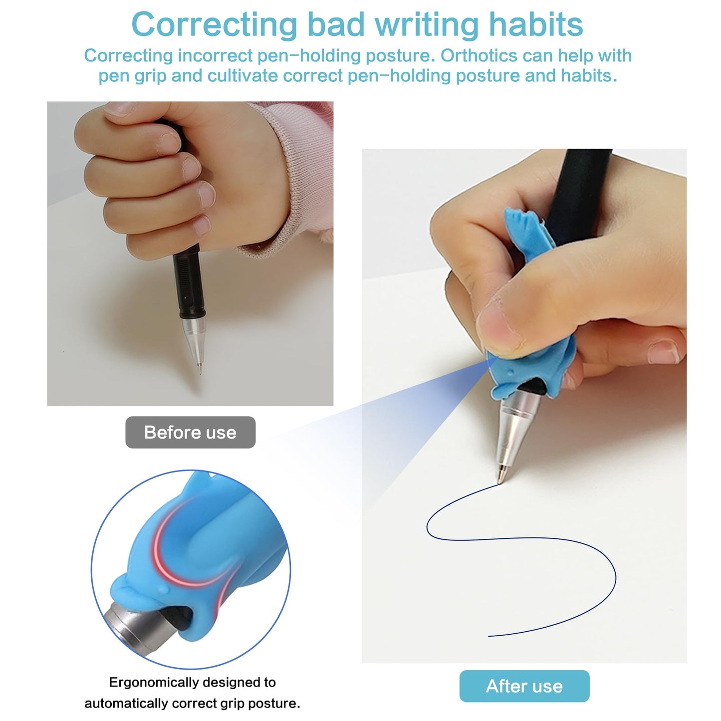 WANFRES Grooved book magic pens for kids disappearing ink pens and reusable grooved handwriting practice or grooved writing books for kids 3-5, children magic copy books, invisible ink pen refills.