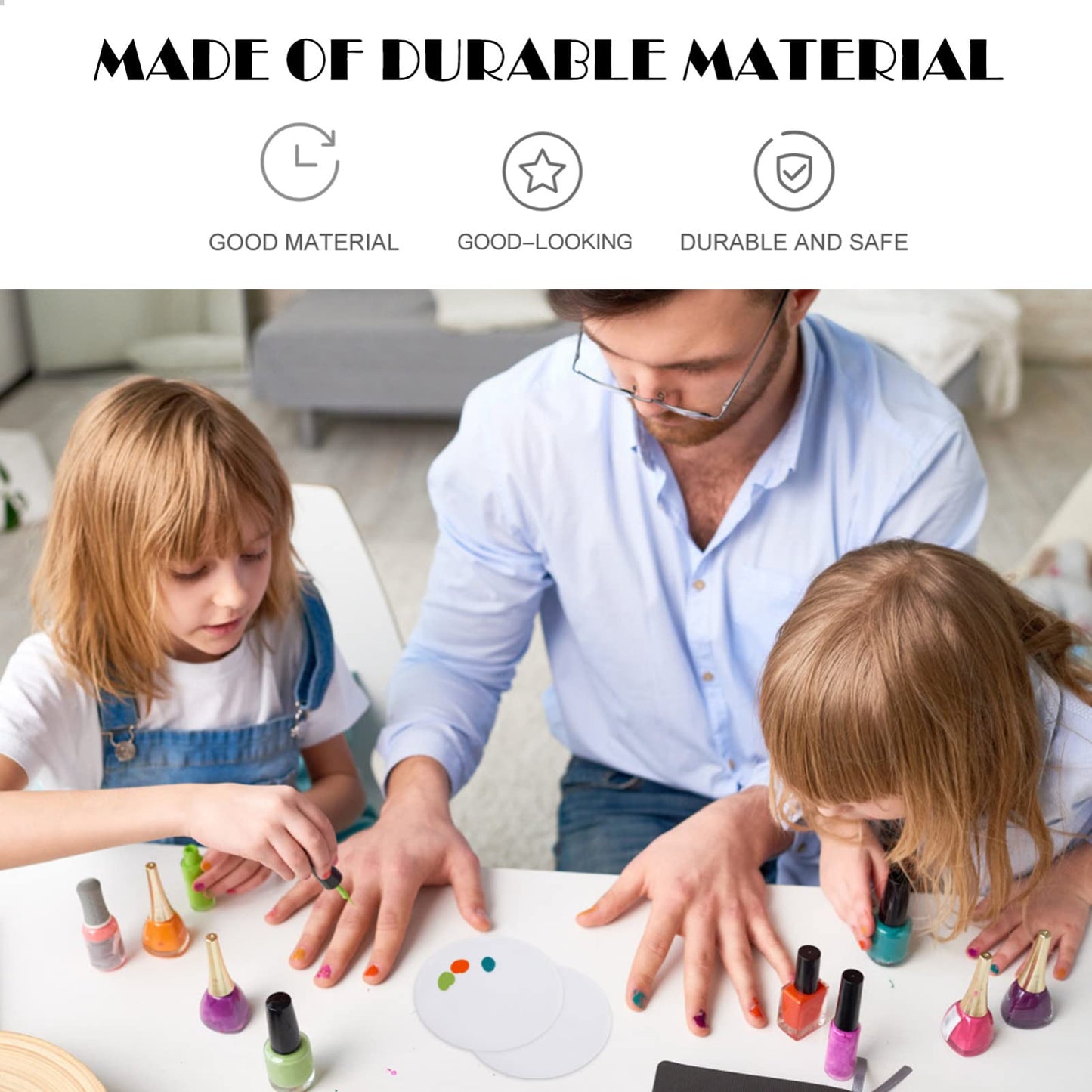 Beaupretty 10Pcs Nail Art Tool Set Silicone Manicure Pallets Round Cosmetic Mixing Trays for Nail Polish Color Blending and Art Display