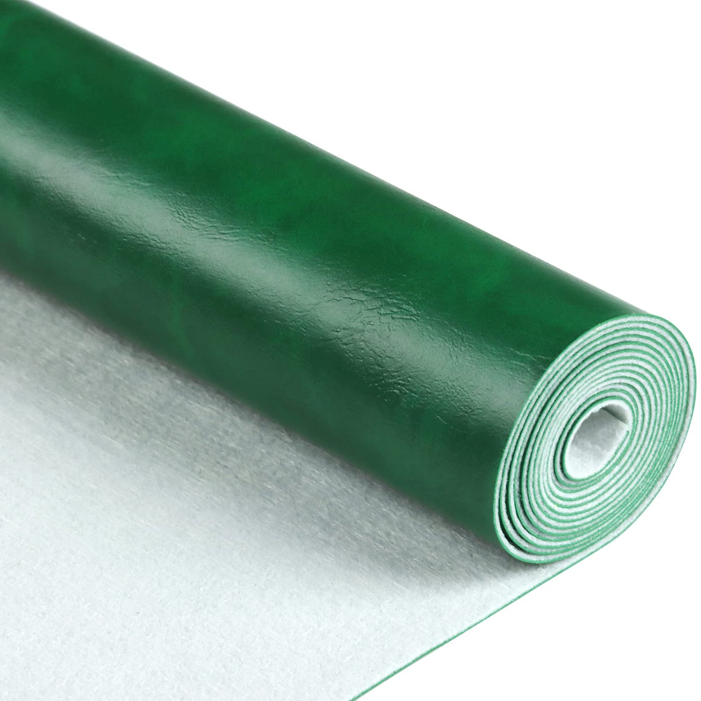 Smooth Solid Color Green Faux Leather Roll 12"X53"(30cmX135cm), Material for Making Crafting,Making Handicrafts,Leather Earrings, Bows, DIY Sewing (Green)
