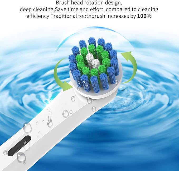 Best Replacement Toothbrush Heads for Oral-B,Compatible with Oral-B Braun Electric Toothbrush, 8 Count