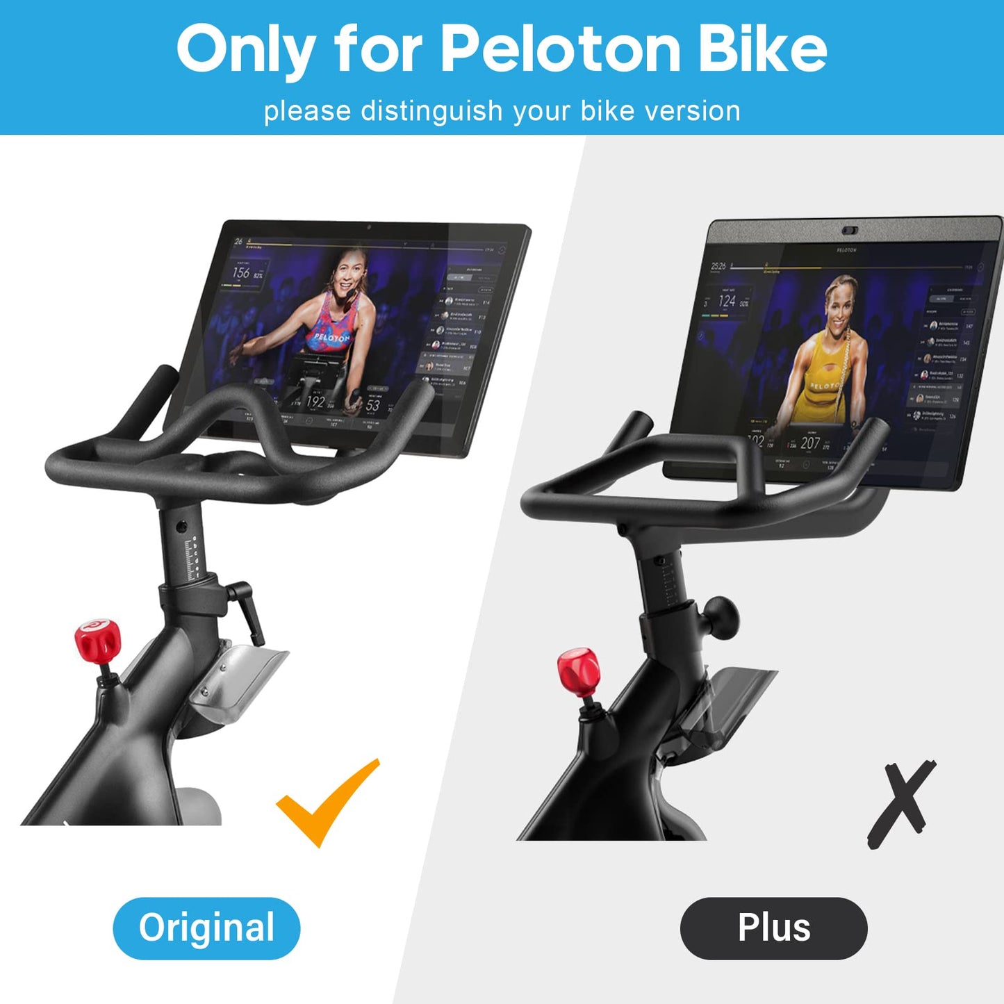 Qsxou Desk Attachment for Peloton Bike (NOT Bike+) Tray Holder for Phone, Cup, Tablet, Ergonomic Platform Tray Accessories for Peloton Spin Bikes