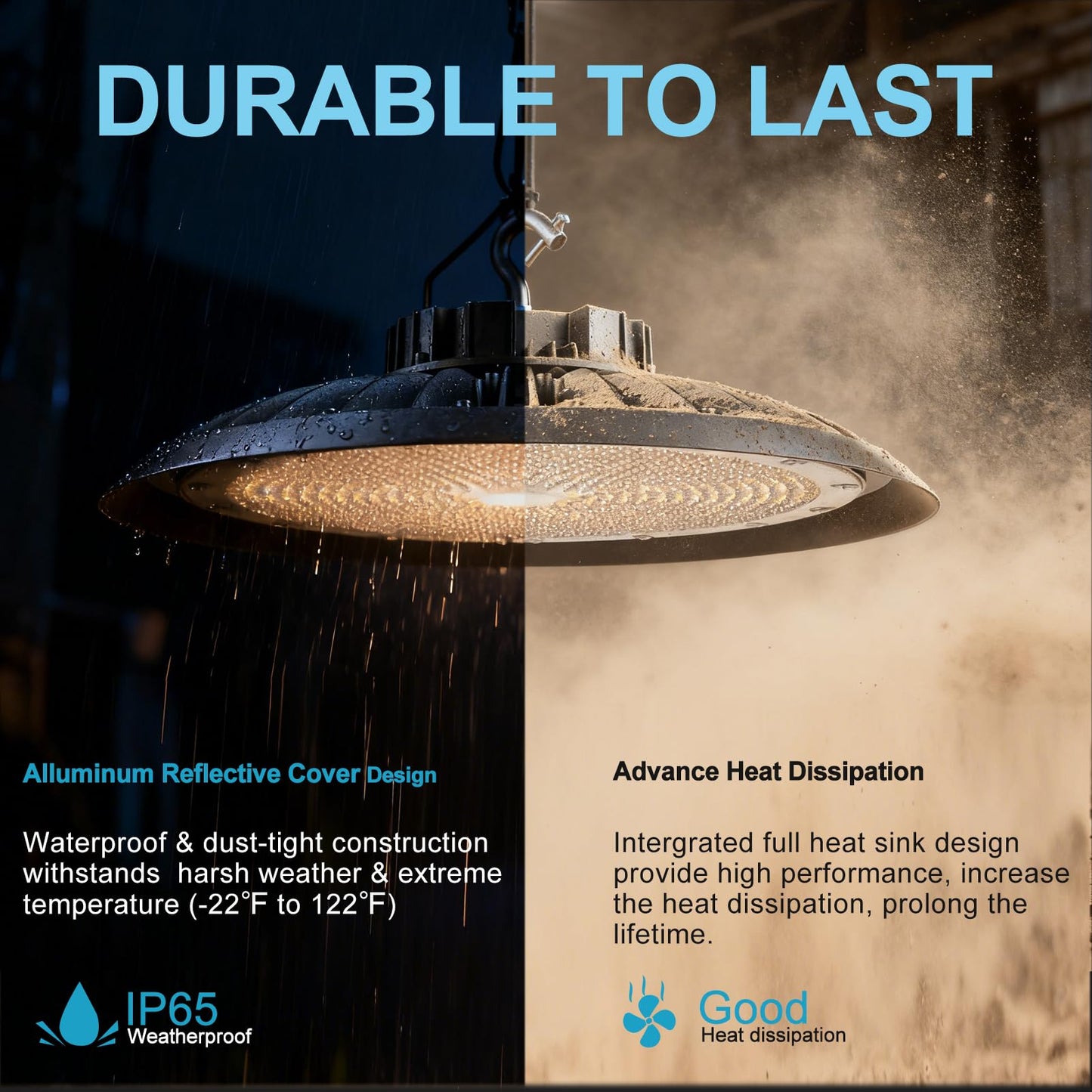 Lightdot 350W LED High Bay Light AC100-277V High Bay LED Light 5000K Daylight UFO Lights 52500LM (1400W MH/HPS) Replacement Warehouse Lighting-4Pack 5 Yrs Warranty