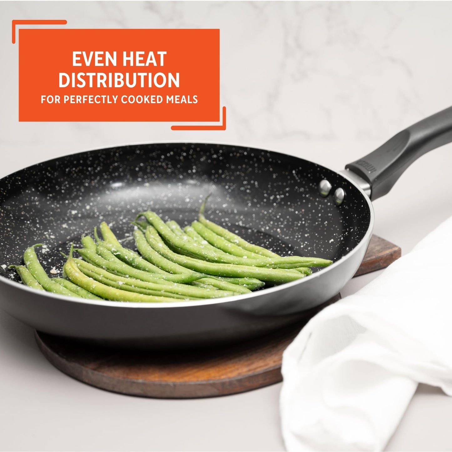 IMUSA 10” Bistro Ceramic Nonstick Fry Pan with Bakelite Handle